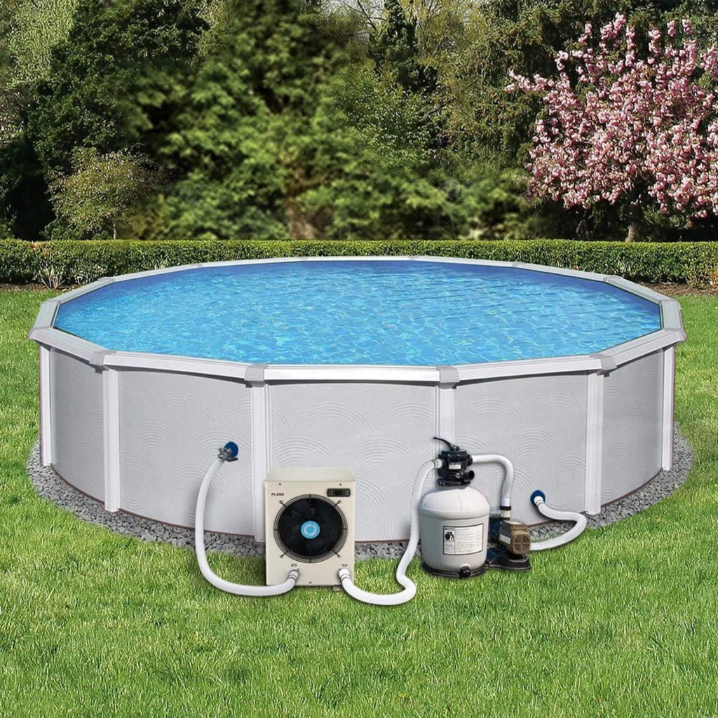 High-Output 4K Gallons Electric Swimming Pool Heater Pump For Above And Inground Pools (SAK51482)