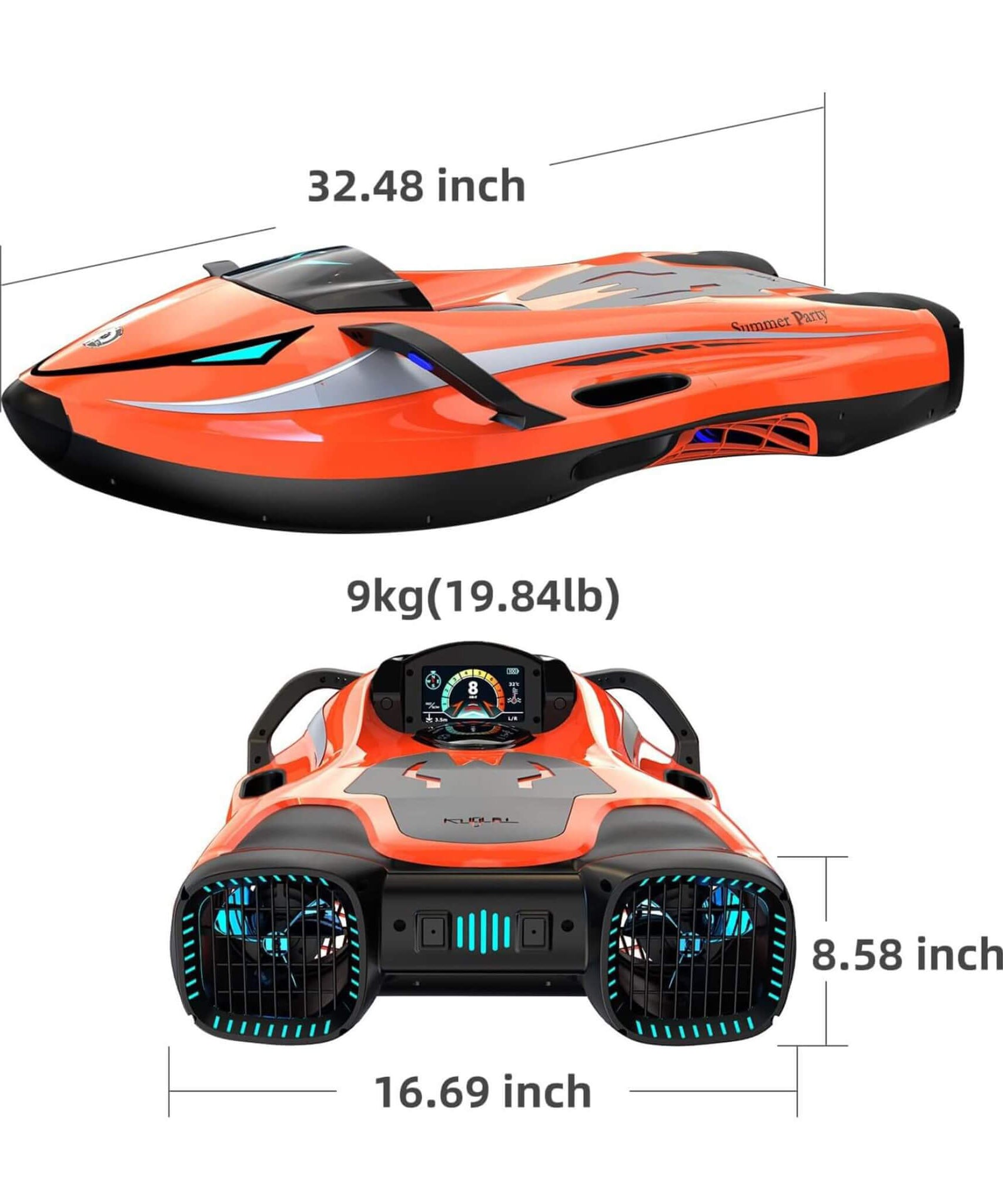 High-Performance Electric 800W Dual Motor Underwater Diving Scooter (SAK39286)