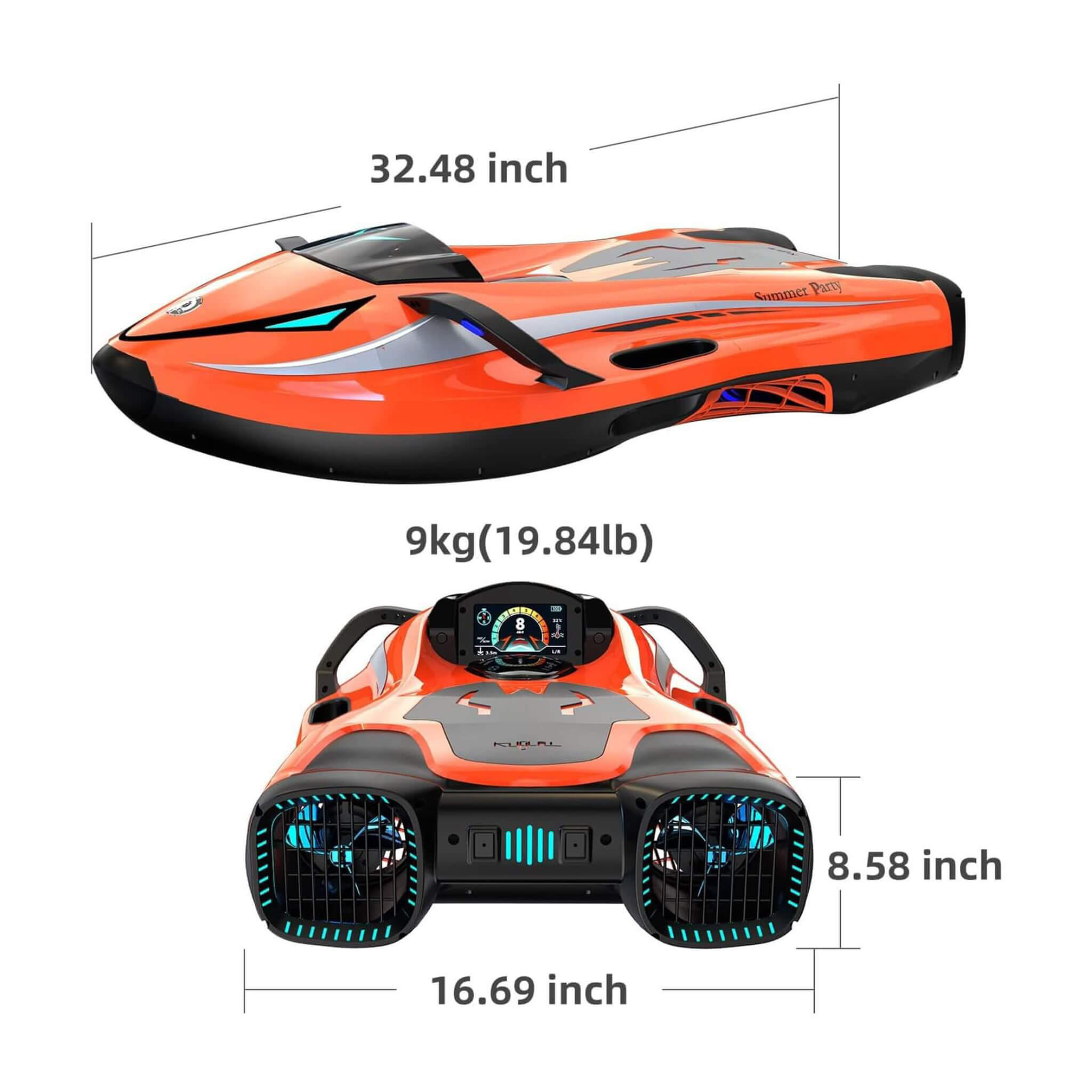 High-Performance Electric 800W Dual Motor Underwater Diving Scooter (SAK39286)