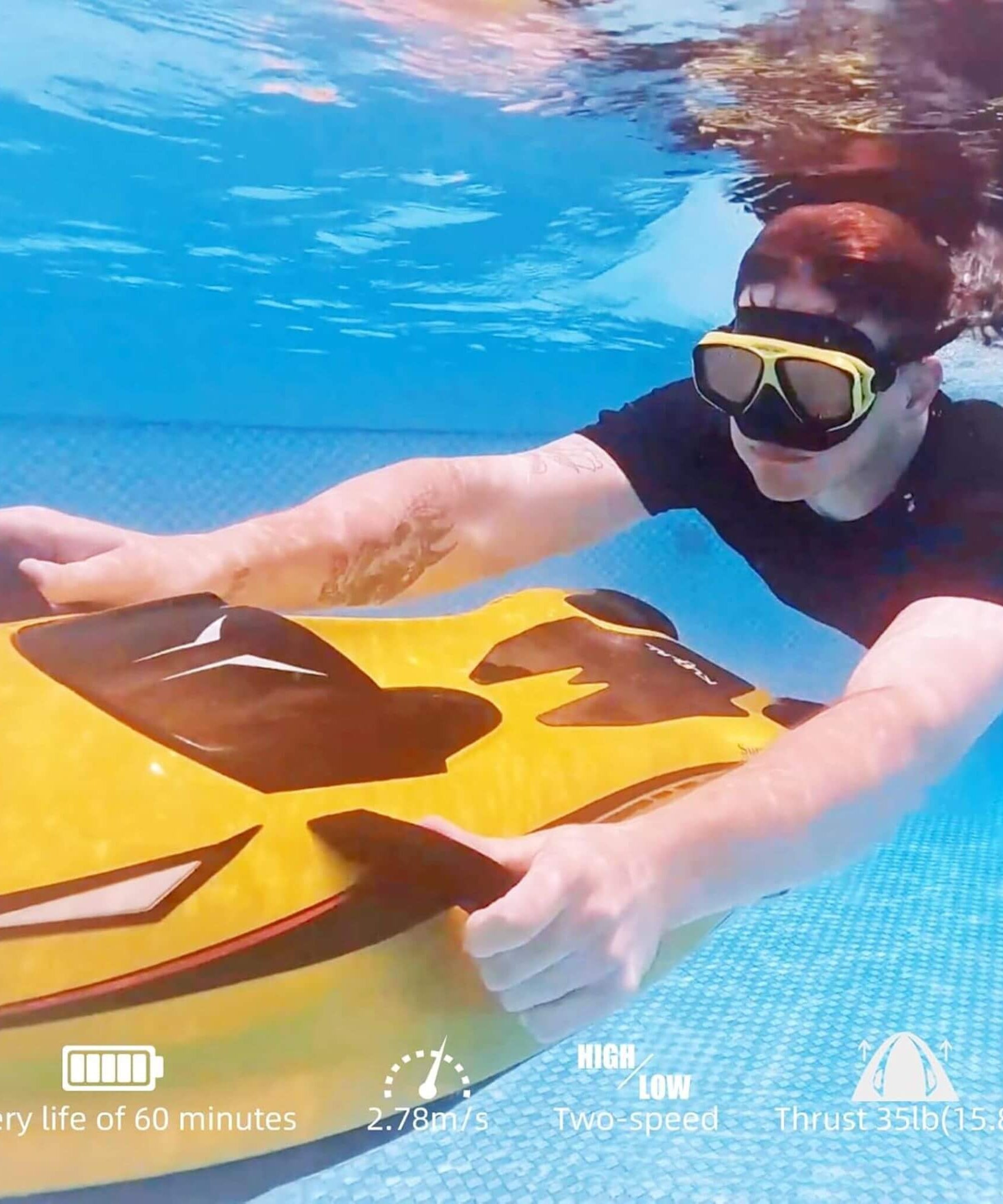 High-Performance Electric 800W Dual Motor Underwater Diving Scooter (SAK39286)