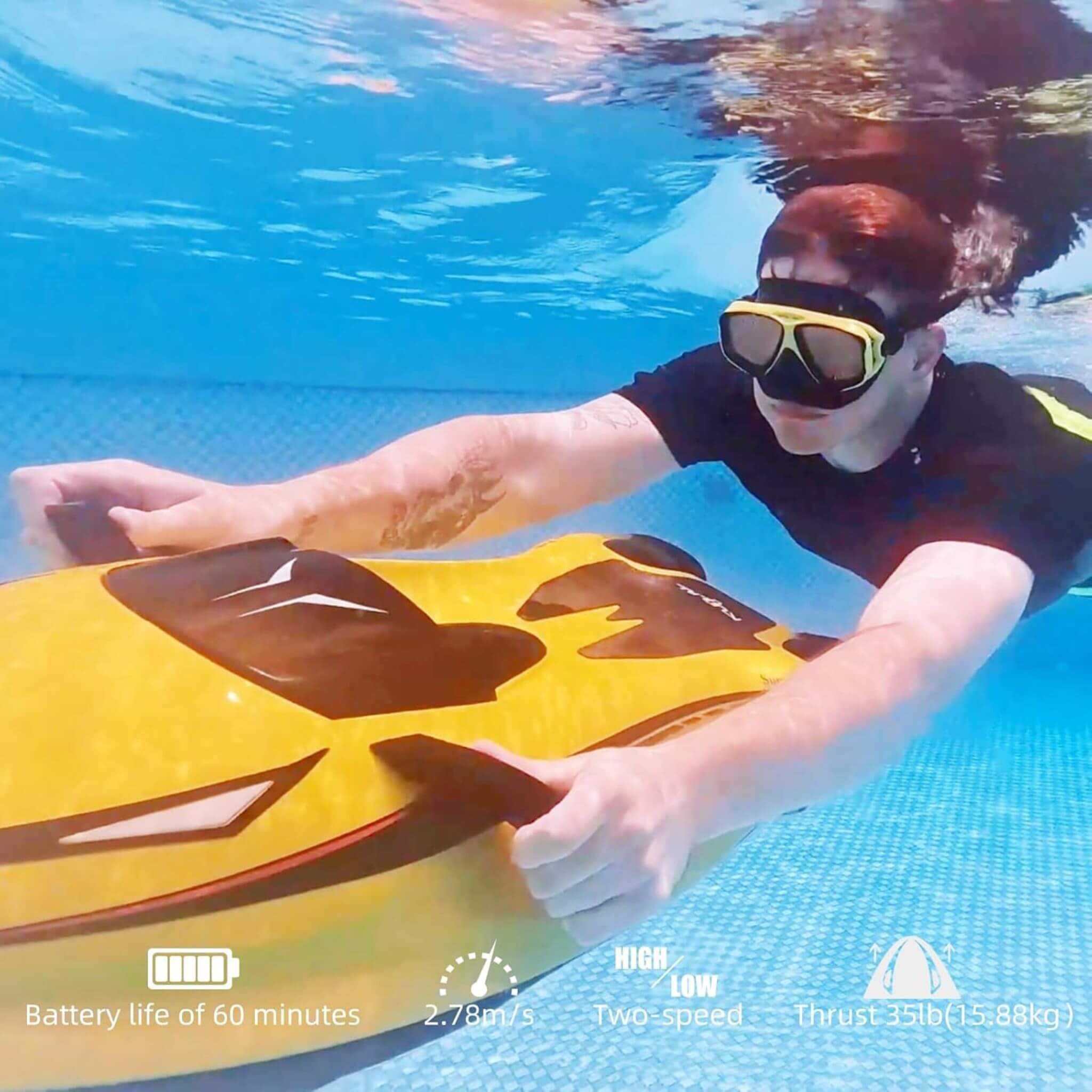 High-Performance Electric 800W Dual Motor Underwater Diving Scooter (SAK39286)