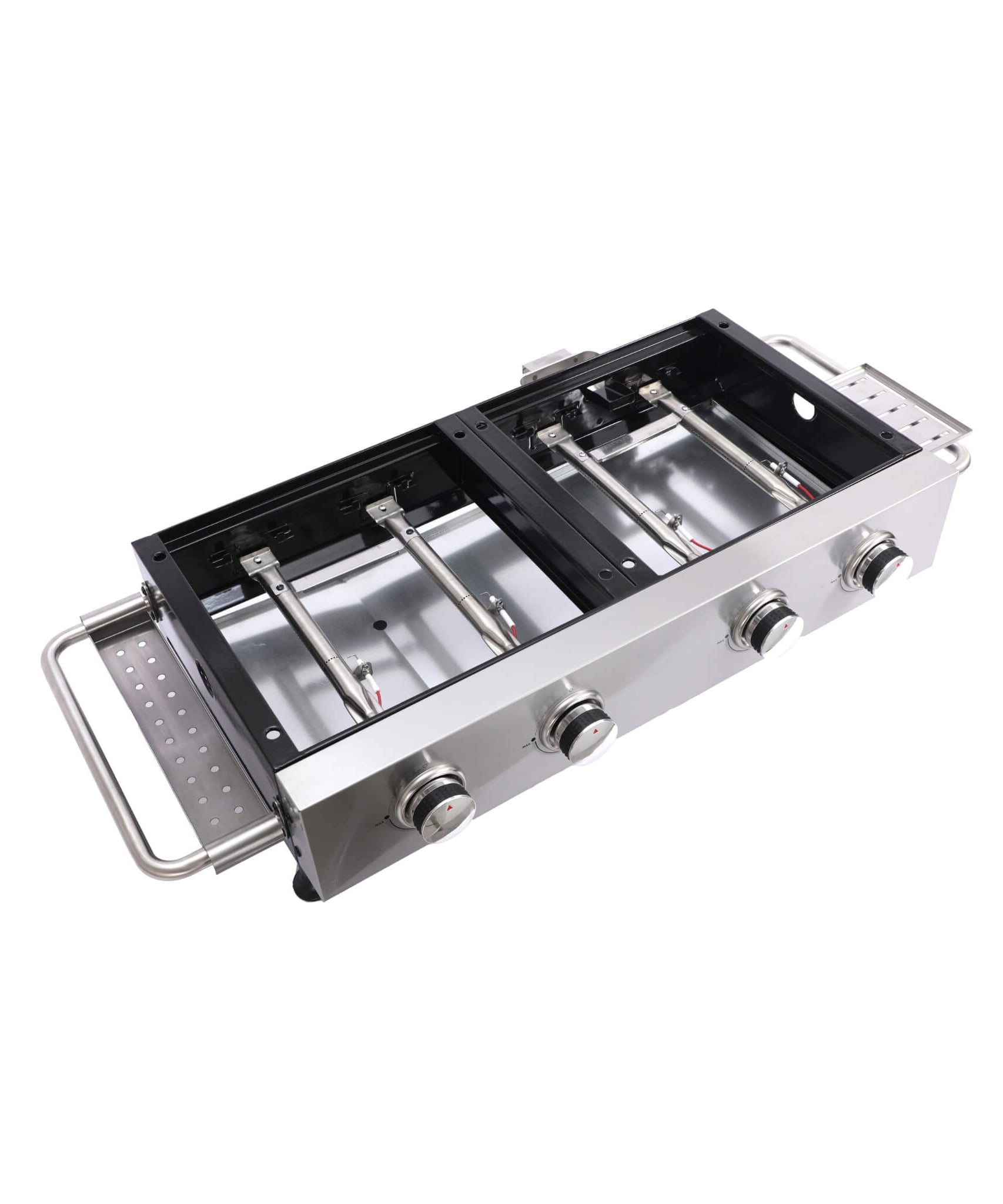 High Temperature 40K BTU 2-Burner Stainless Steel Plancha Combo Gas Grill (SAK71285)