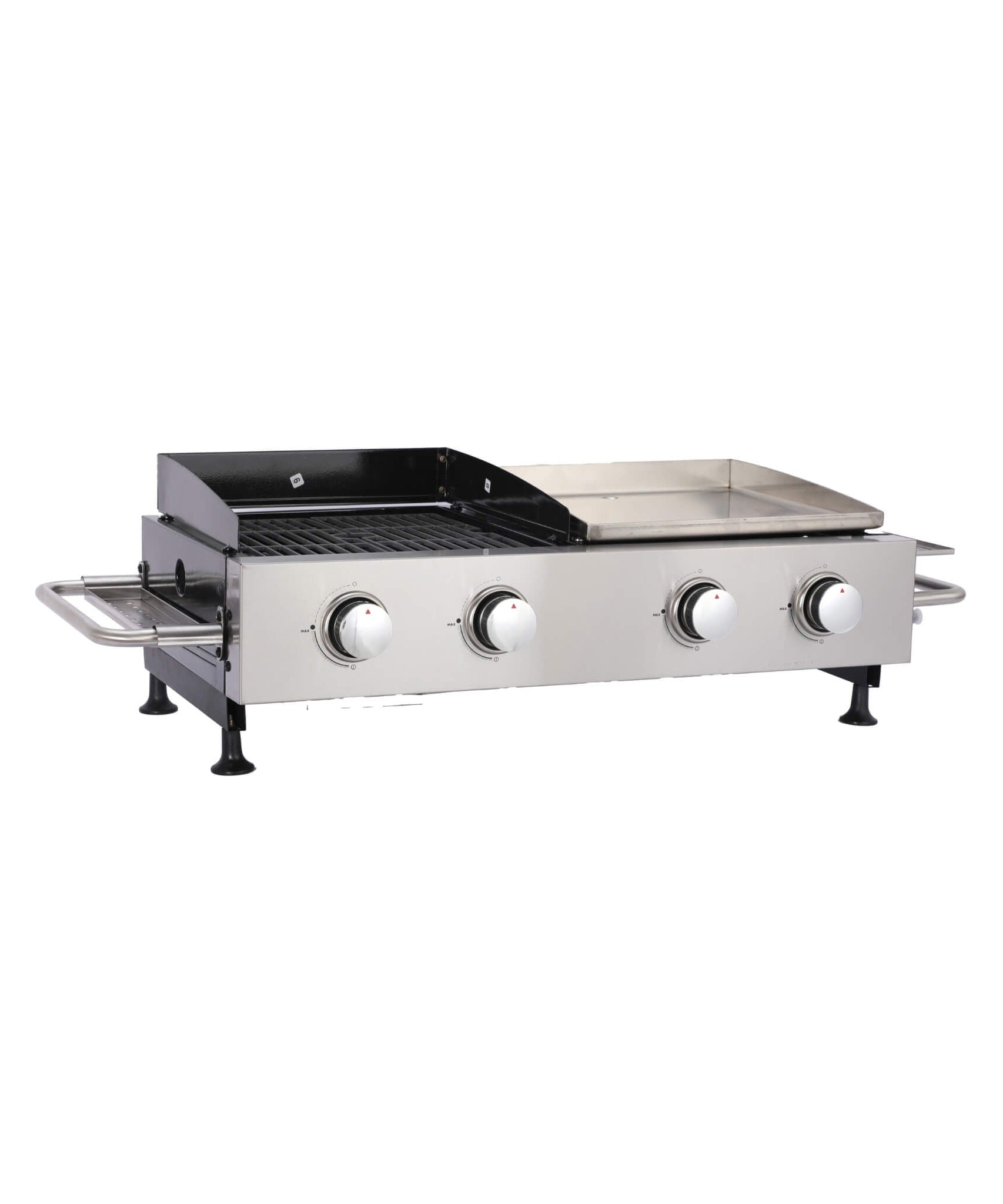 High Temperature 40K BTU 2-Burner Stainless Steel Plancha Combo Gas Grill (SAK71285)