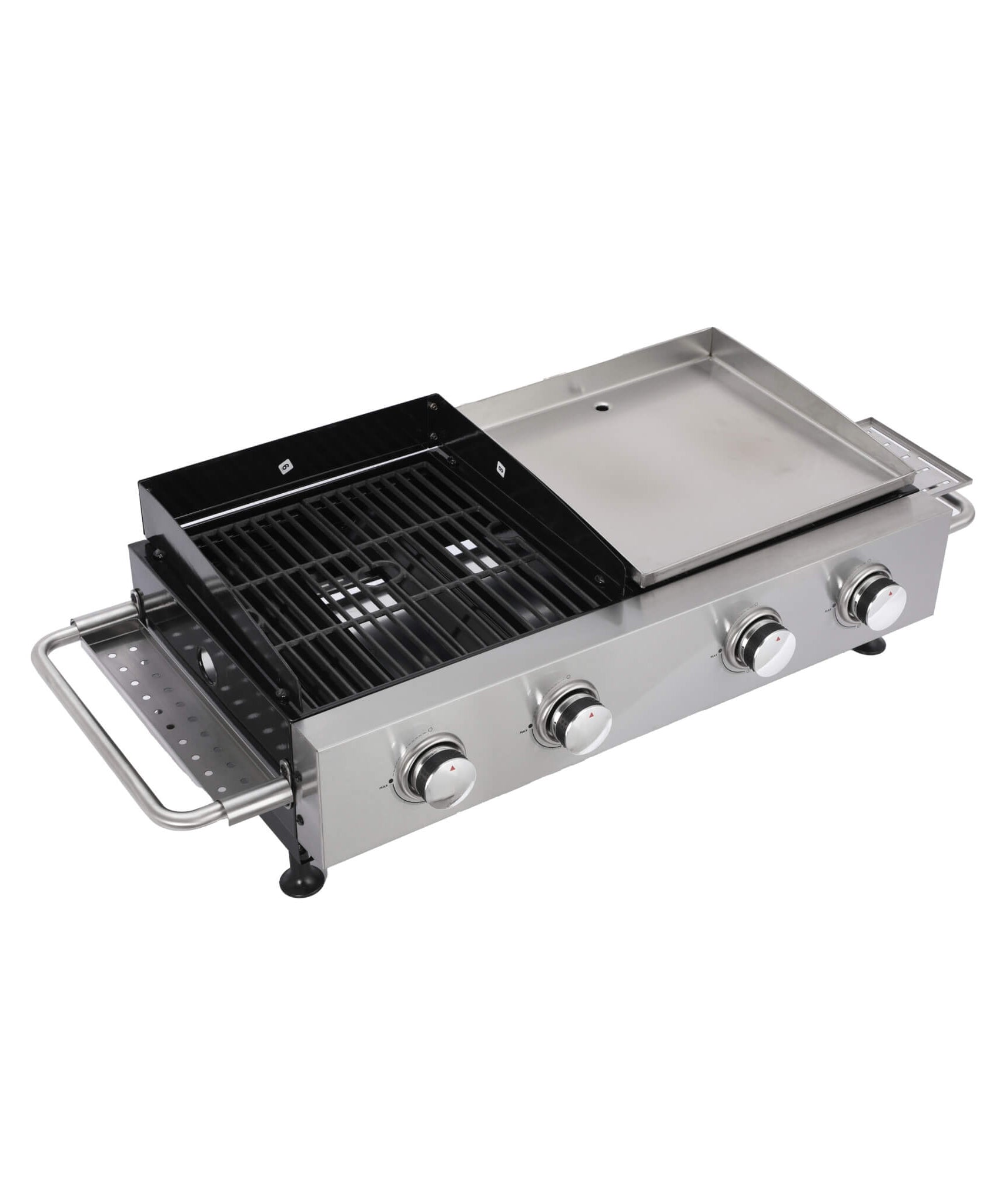 High Temperature 40K BTU 2-Burner Stainless Steel Plancha Combo Gas Grill (SAK71285)