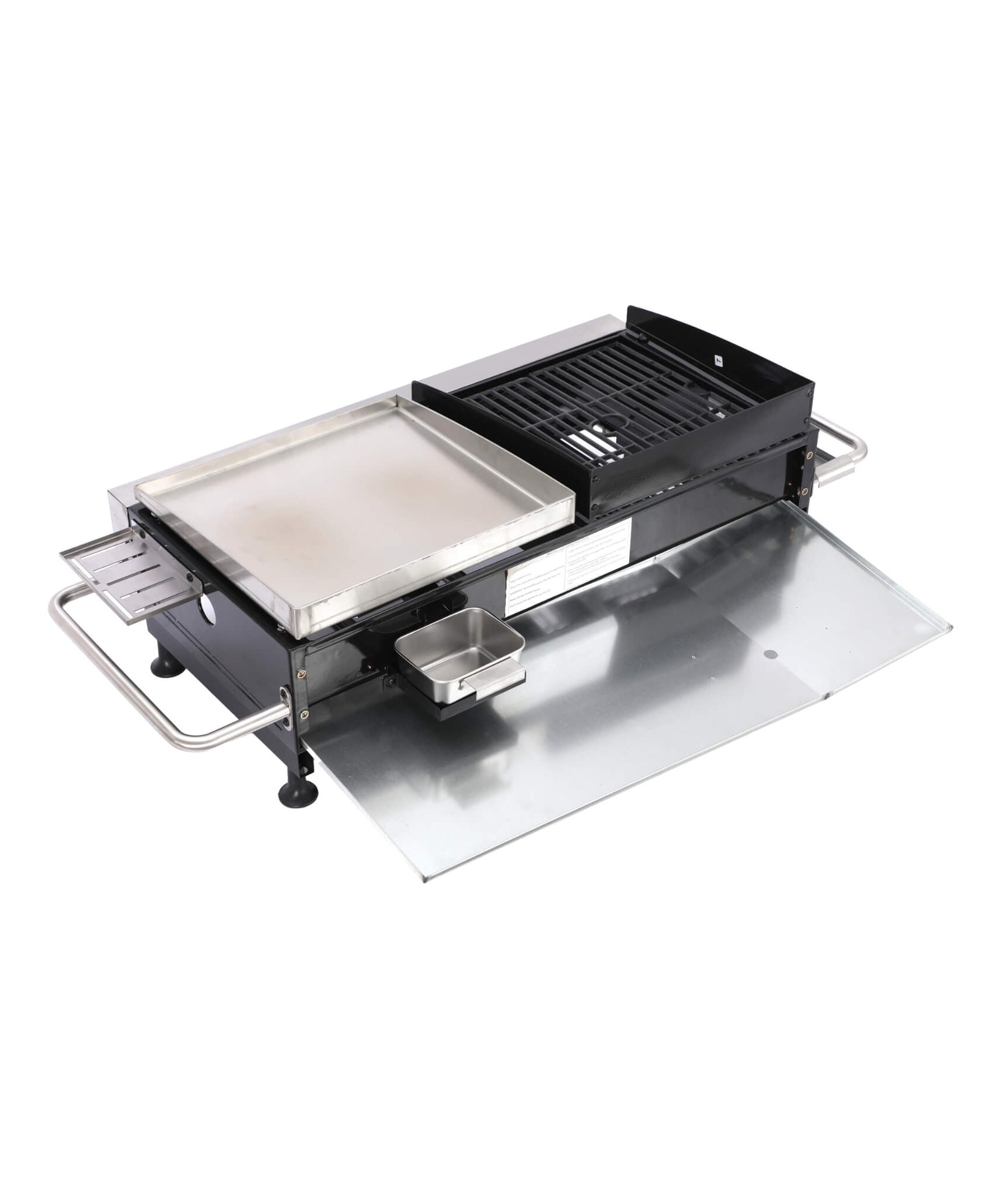 High Temperature 40K BTU 2-Burner Stainless Steel Plancha Combo Gas Grill (SAK71285)