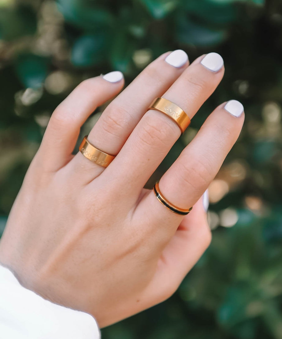 Highs and Lows Matte Gold Ring