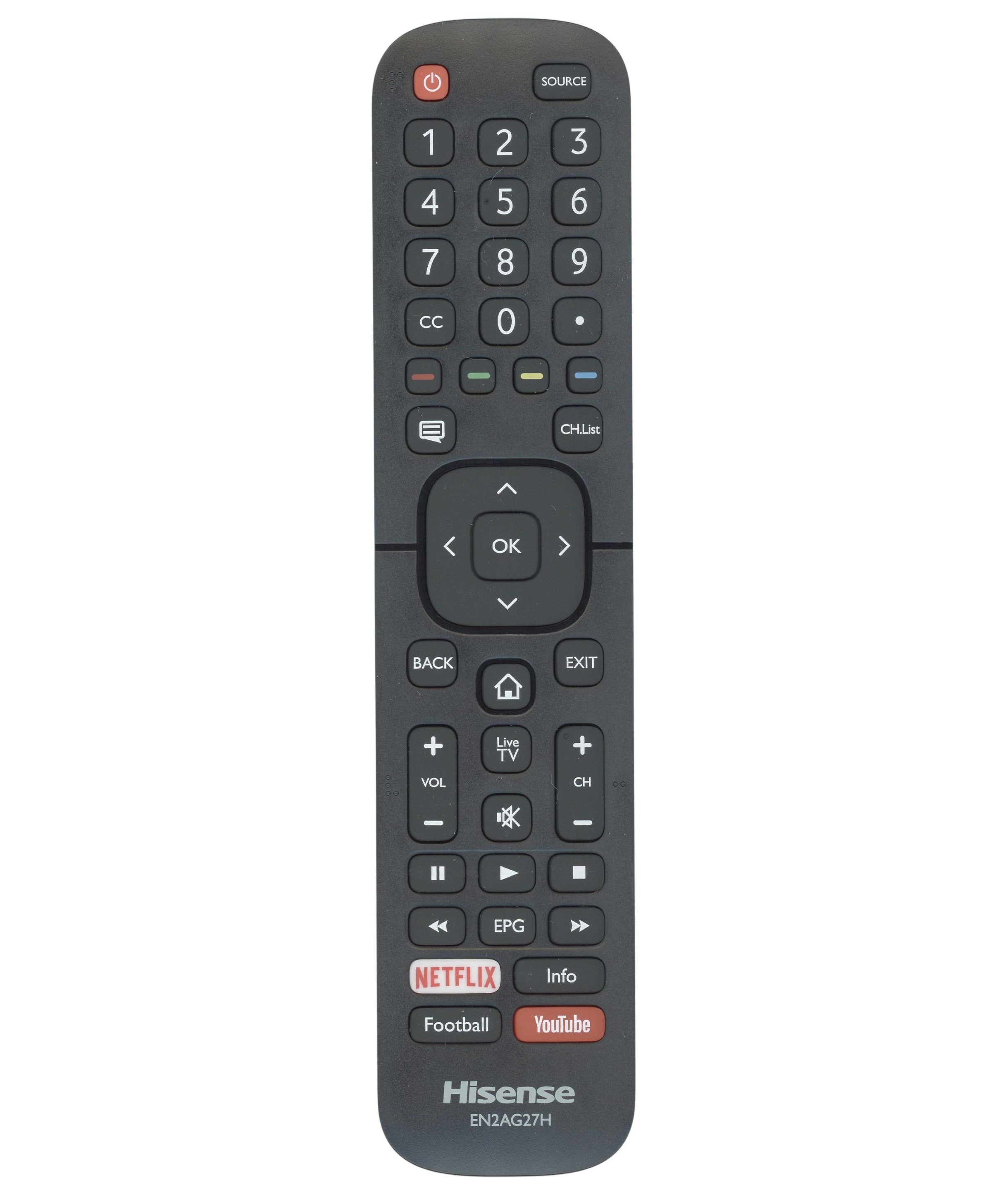 Hisense EN2AG27H / EN2BD27H TV Remote Control
