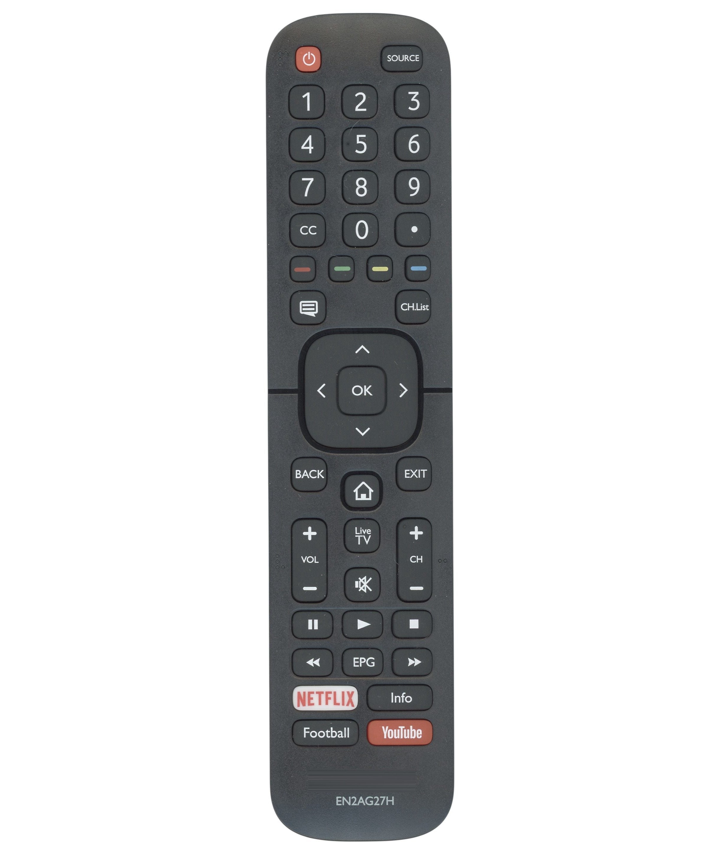 Hisense EN2AG27H / EN2BD27H TV Remote Control