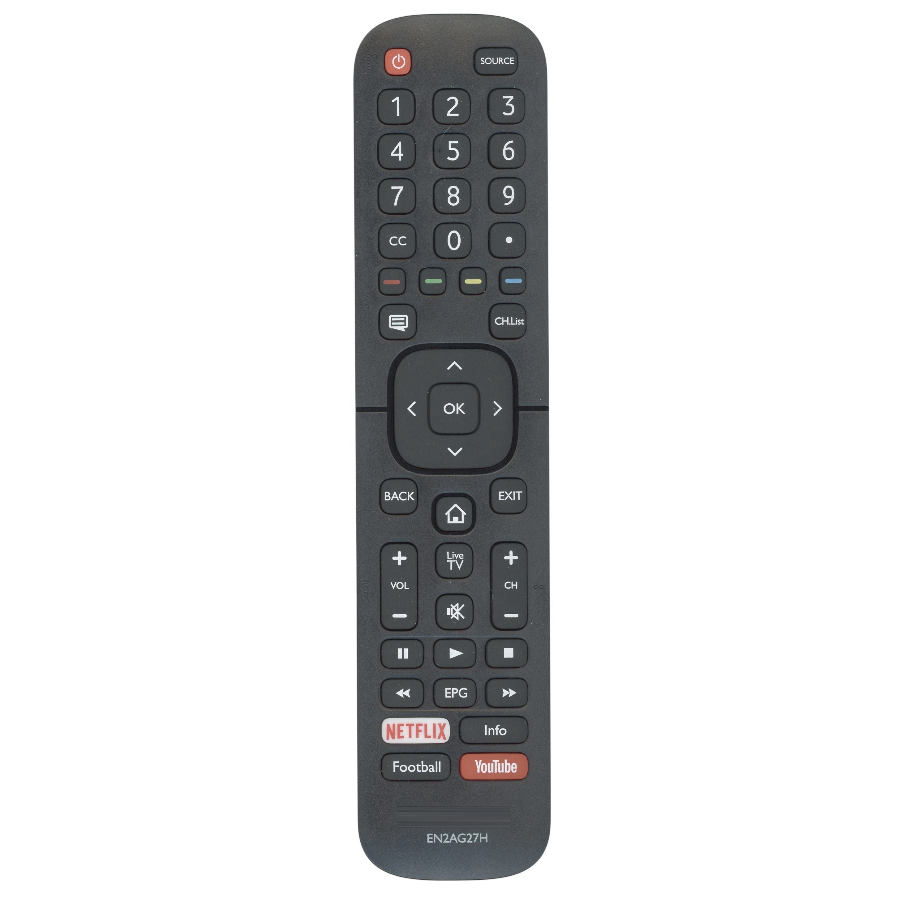 Hisense EN2AG27H / EN2BD27H TV Remote Control