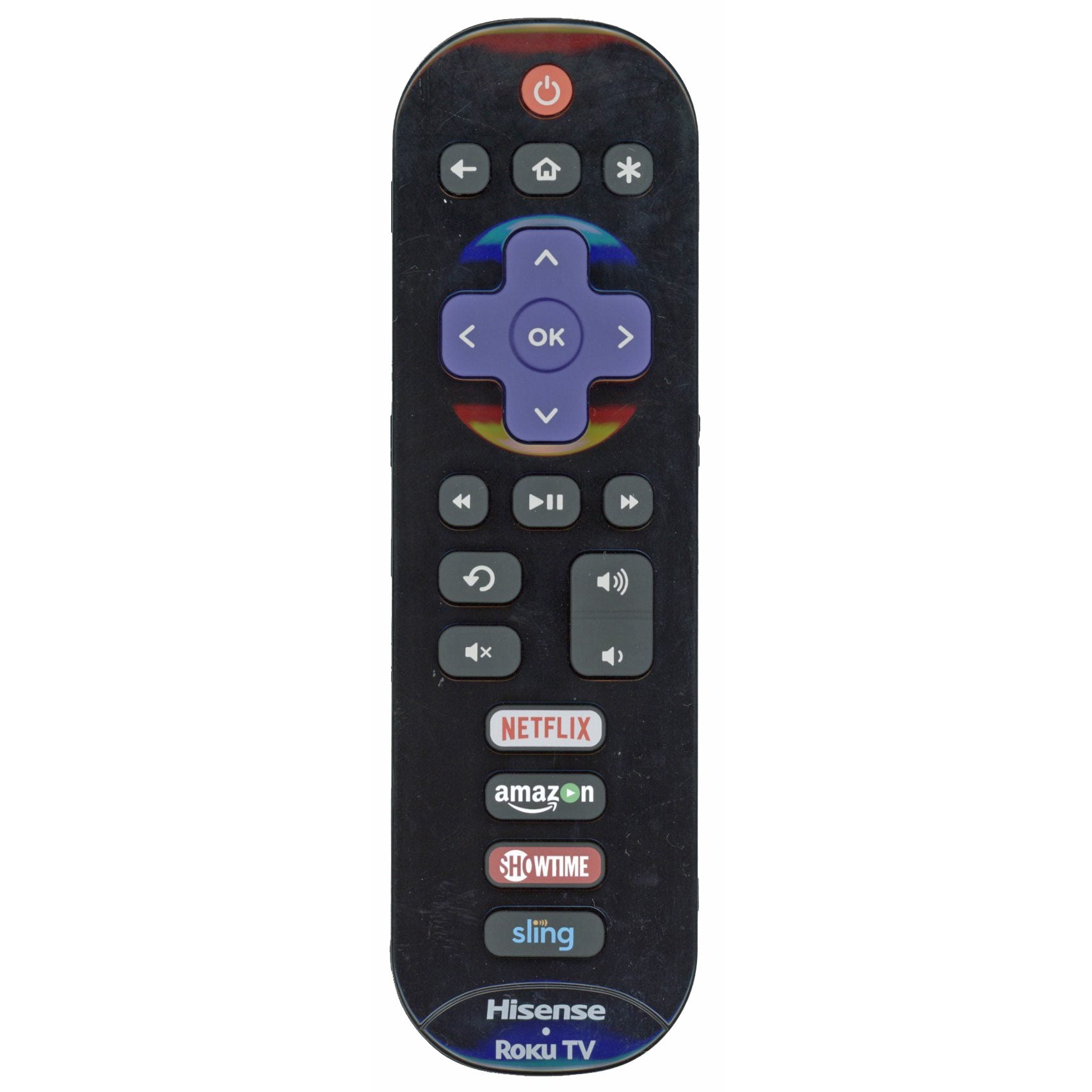 Hisense EN3B32HS Roku TV Remote Control | IR | Netflix | Amazon | Showtime | Sling - 194606