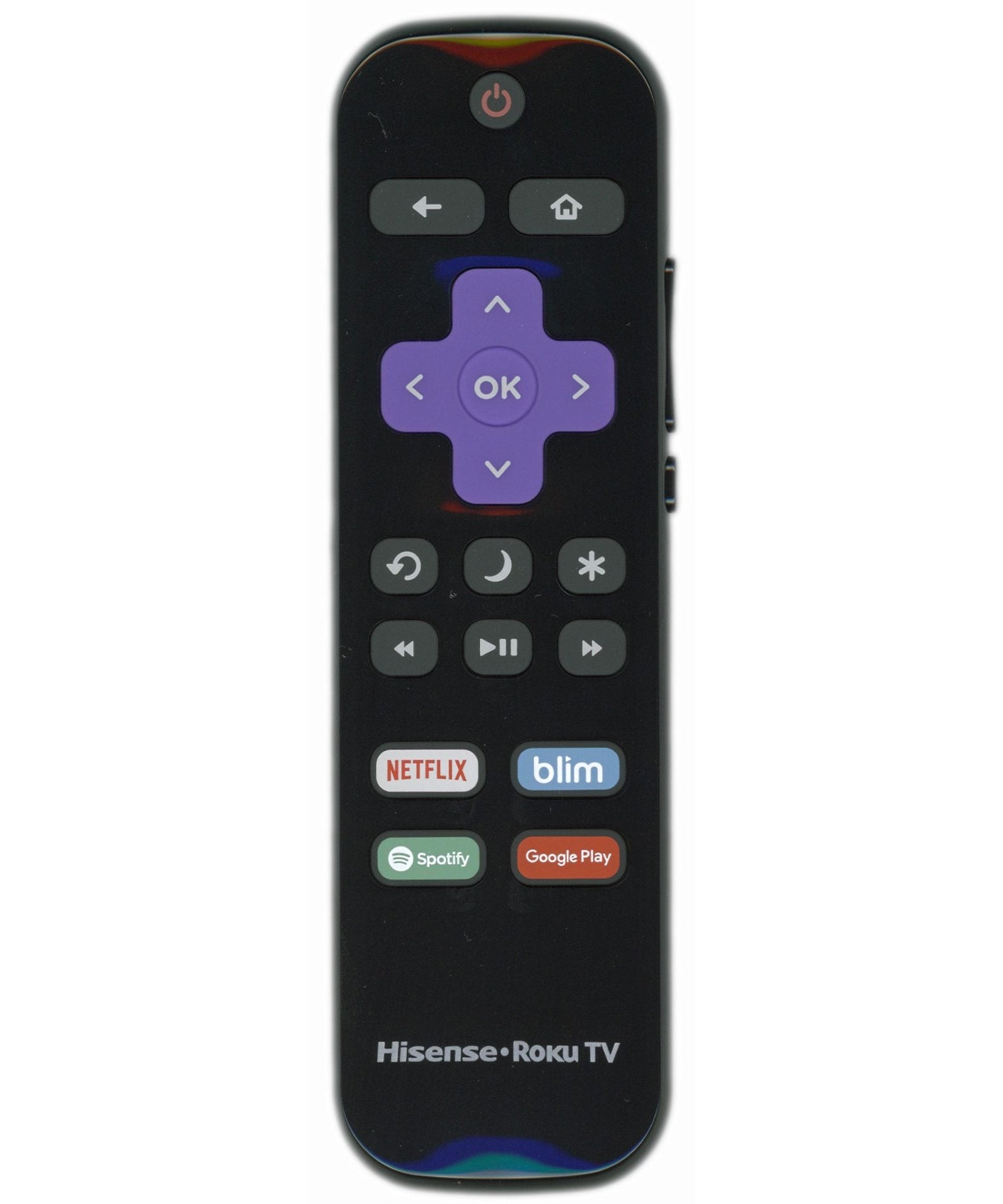 Hisense HU-RCRMX-18 Roku TV Remote Control | IR | Netflix | blim | Spotify | Google Play - HURCRMX18