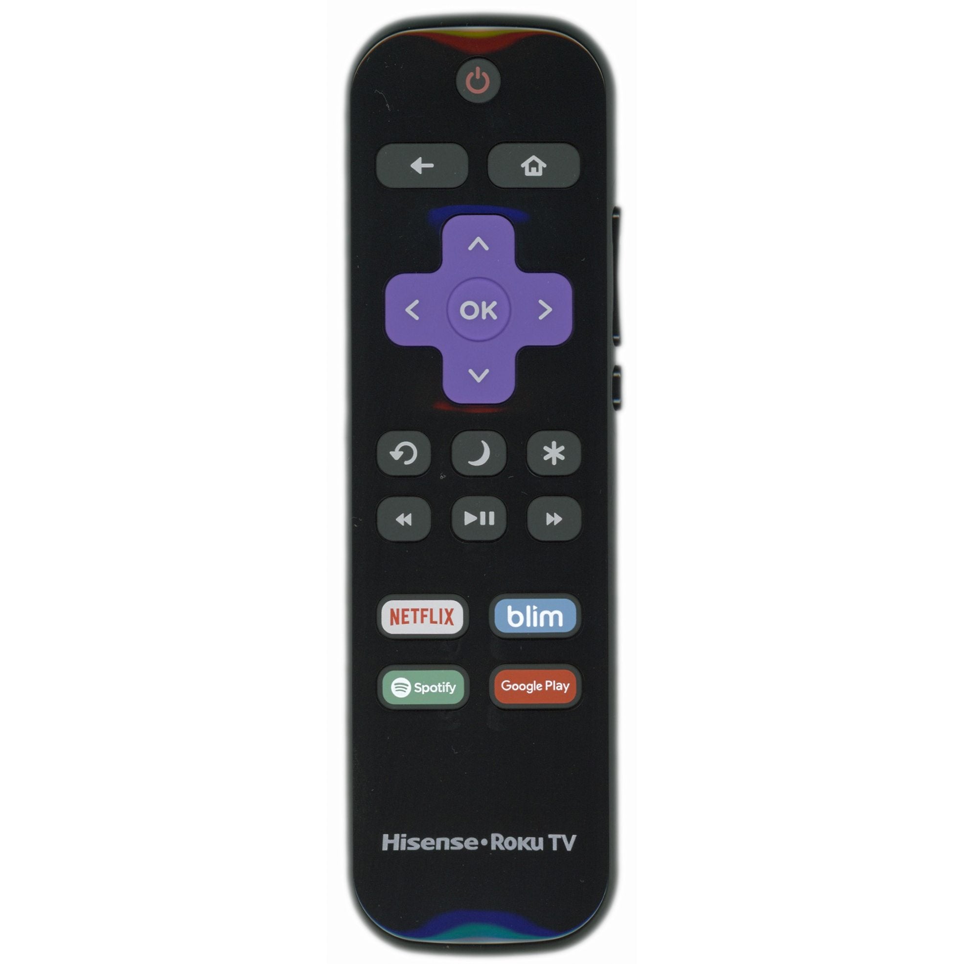 Hisense HU-RCRMX-18 Roku TV Remote Control | IR | Netflix | blim | Spotify | Google Play - HURCRMX18