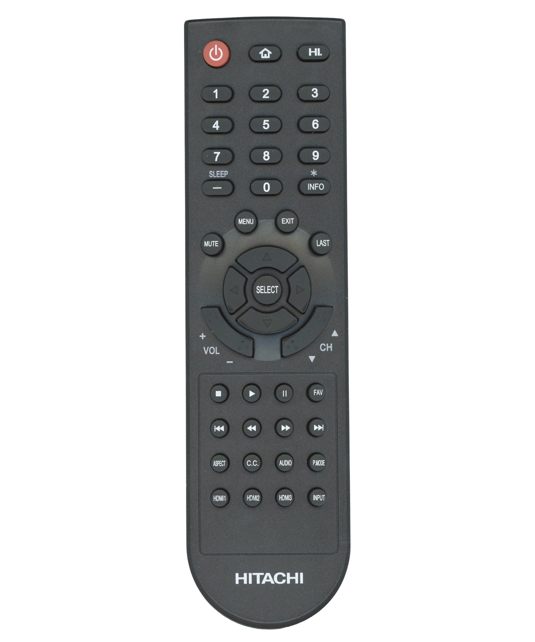 Hitachi 850137184 TV Remote Control