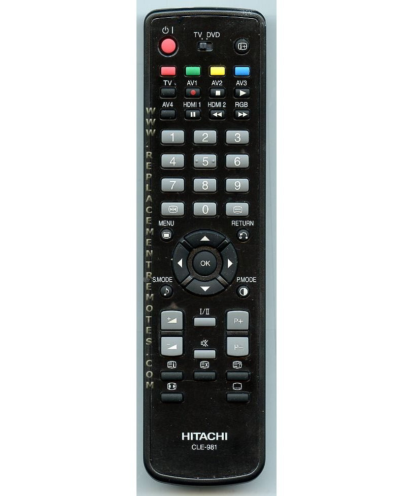 Hitachi CLE981 TV Remote Control