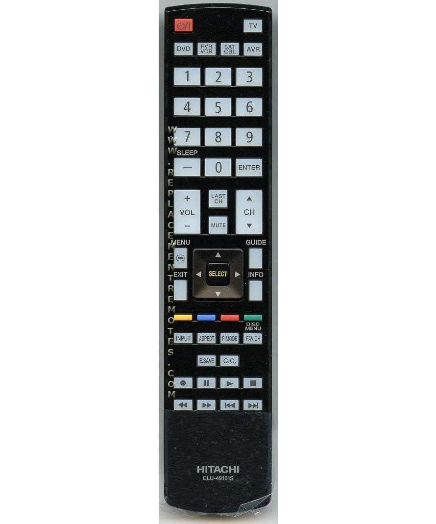 Hitachi CLU-49101S TV Remote Control CLU49101S