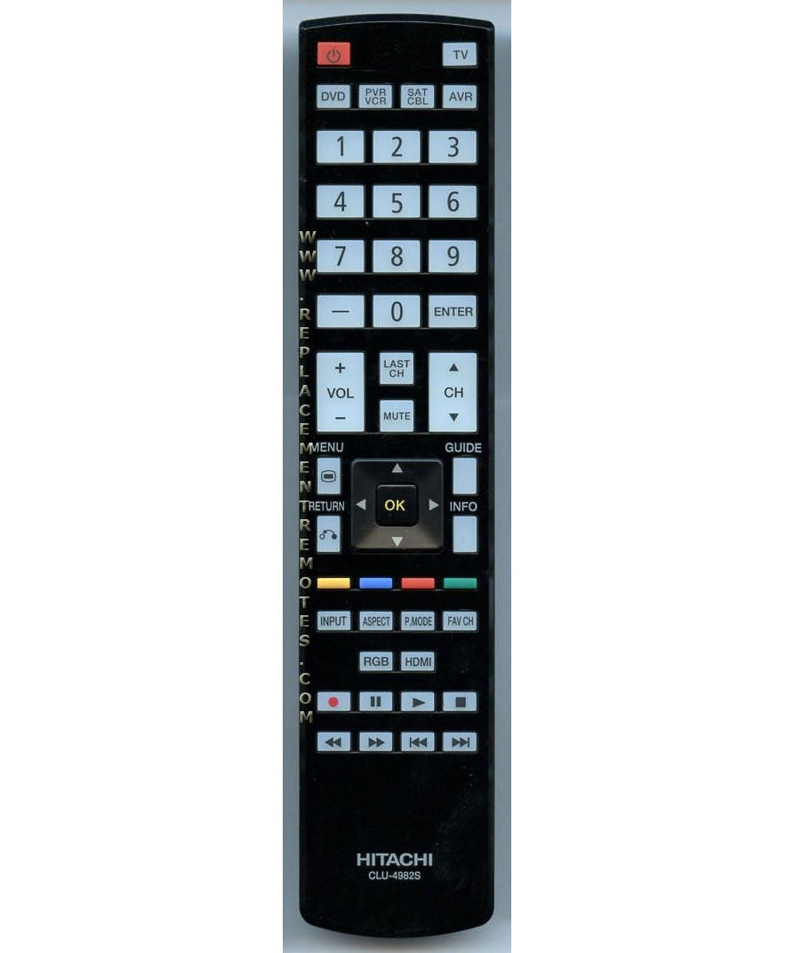 Hitachi CLU4982S TV Remote Control
