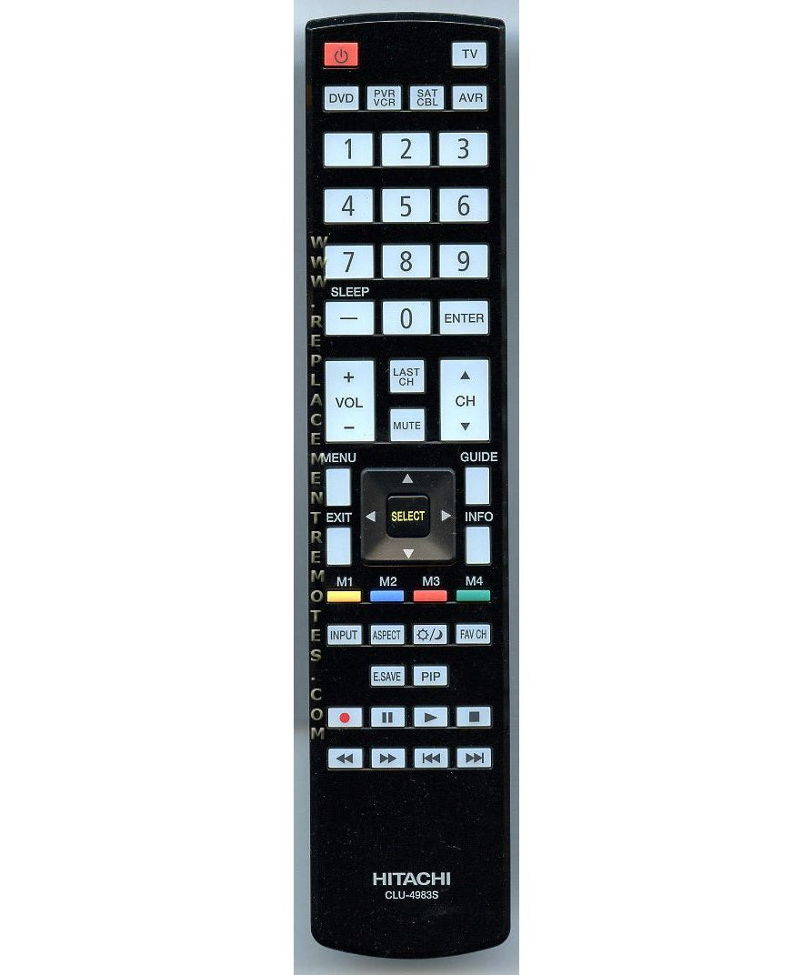 Hitachi CLU4983S TV Remote Control