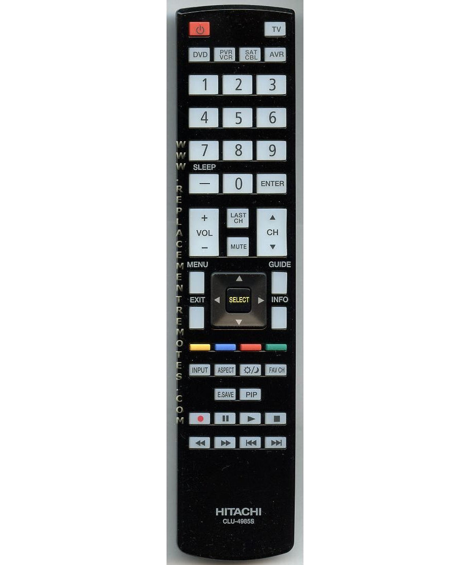 Hitachi CLU4985S TV Remote Control