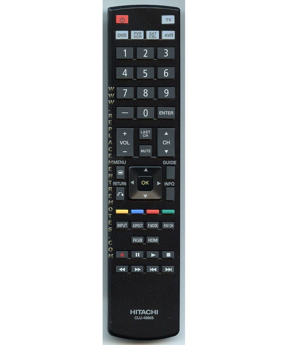 Hitachi CLU4986S TV Remote Control