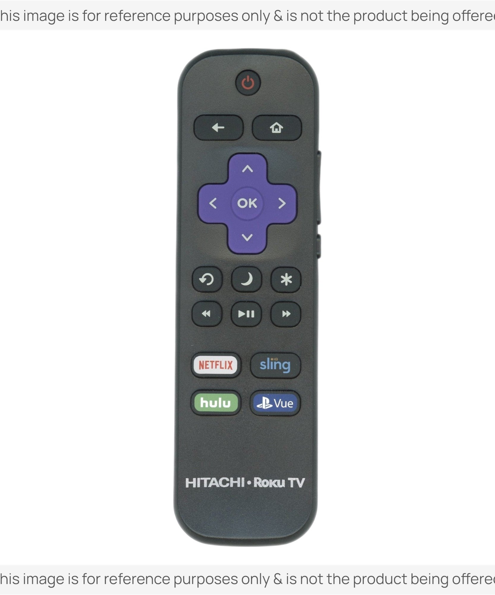 Substitute for Hitachi X490260 Roku TV Remote Control [RRLF16]
