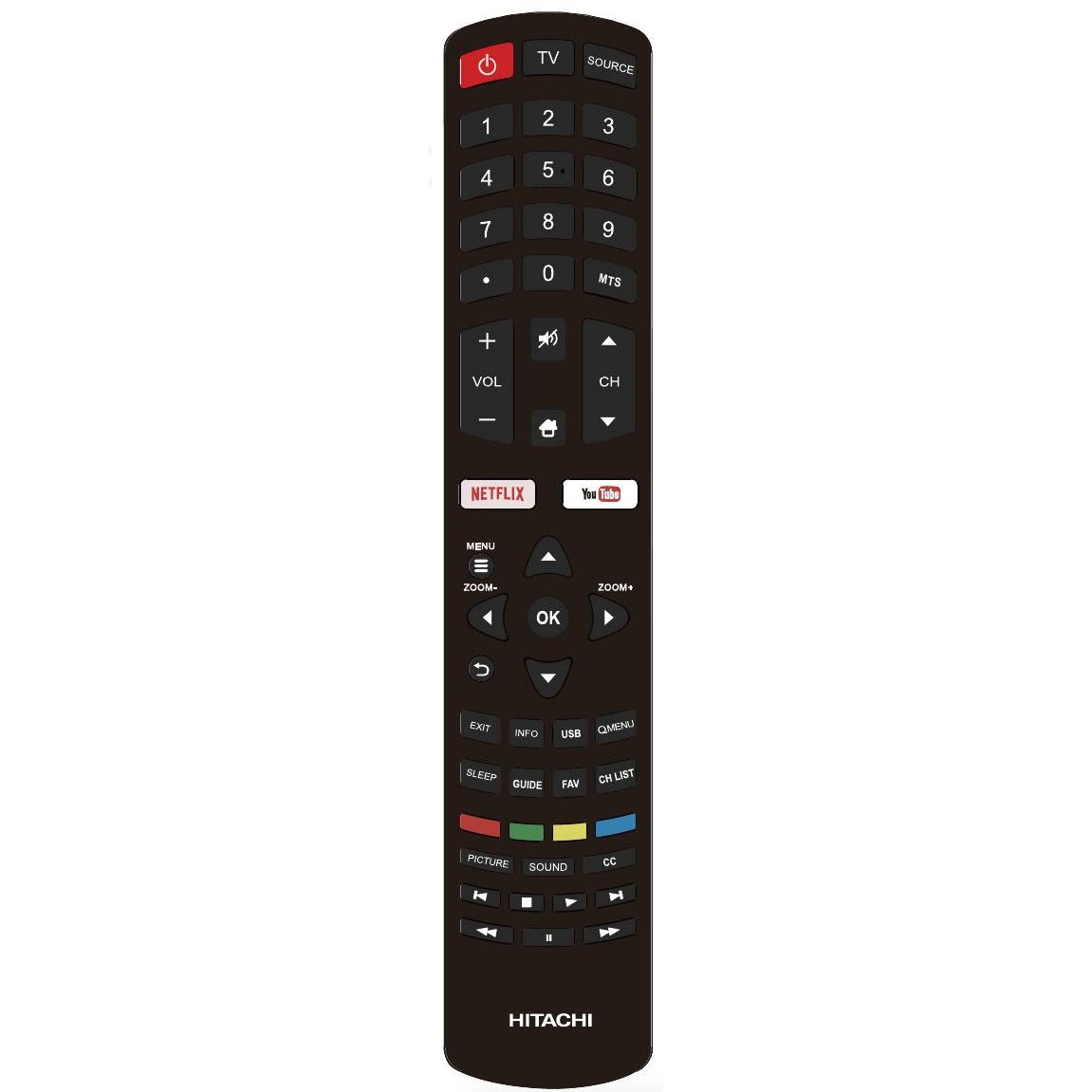 Hitachi X490377 TV Remote Control