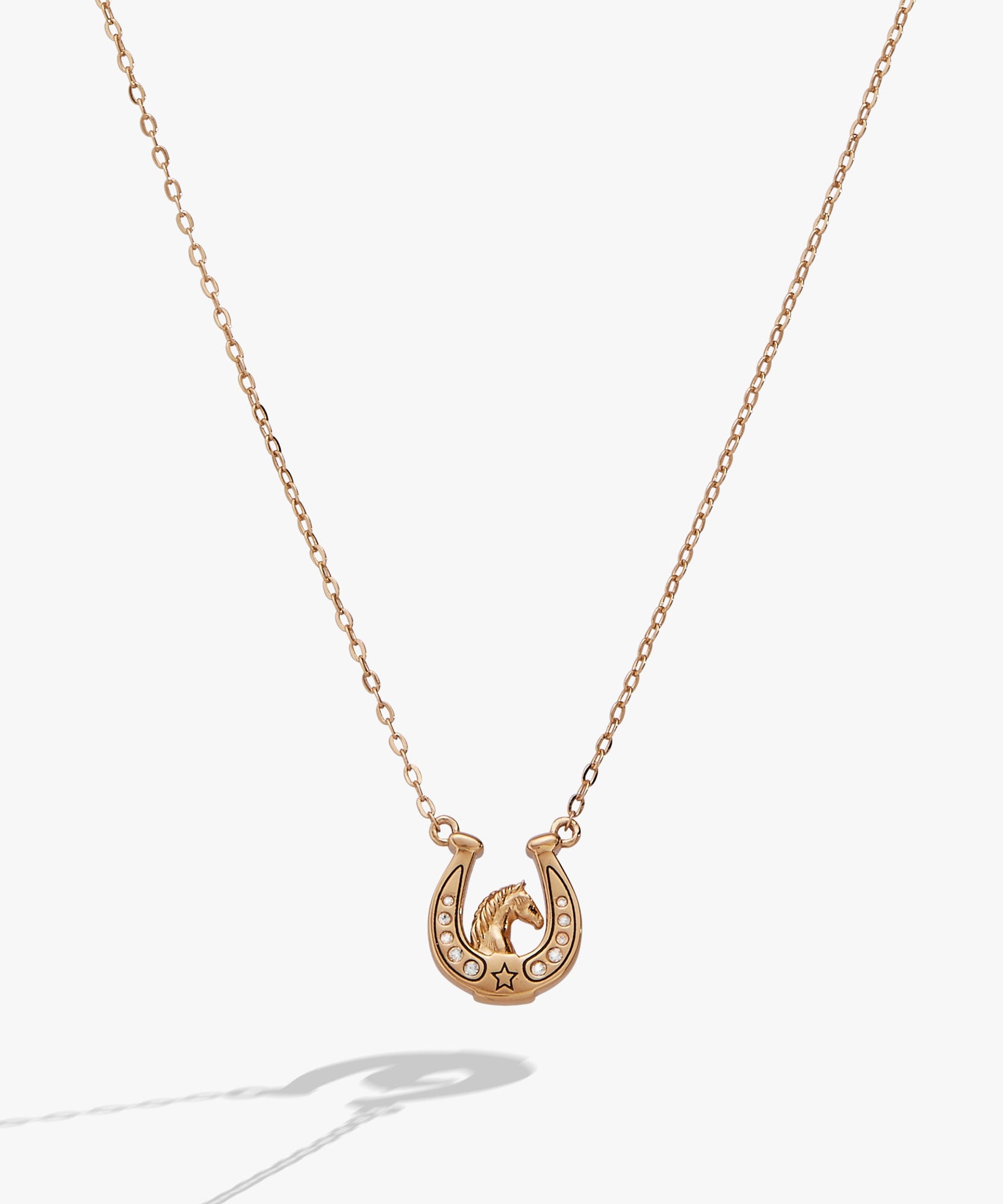 'Horse Girl At Heart' Horseshoe Necklace