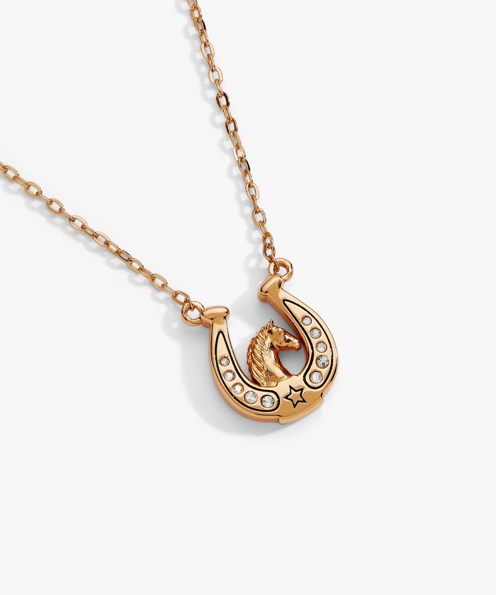 'Horse Girl At Heart' Horseshoe Necklace