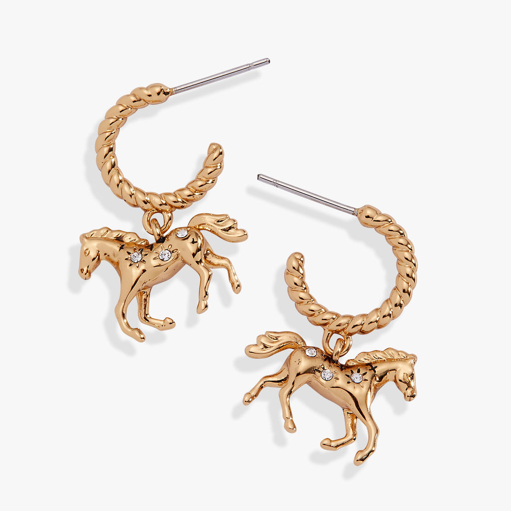 Horse Girl Huggie Hoop Earrings
