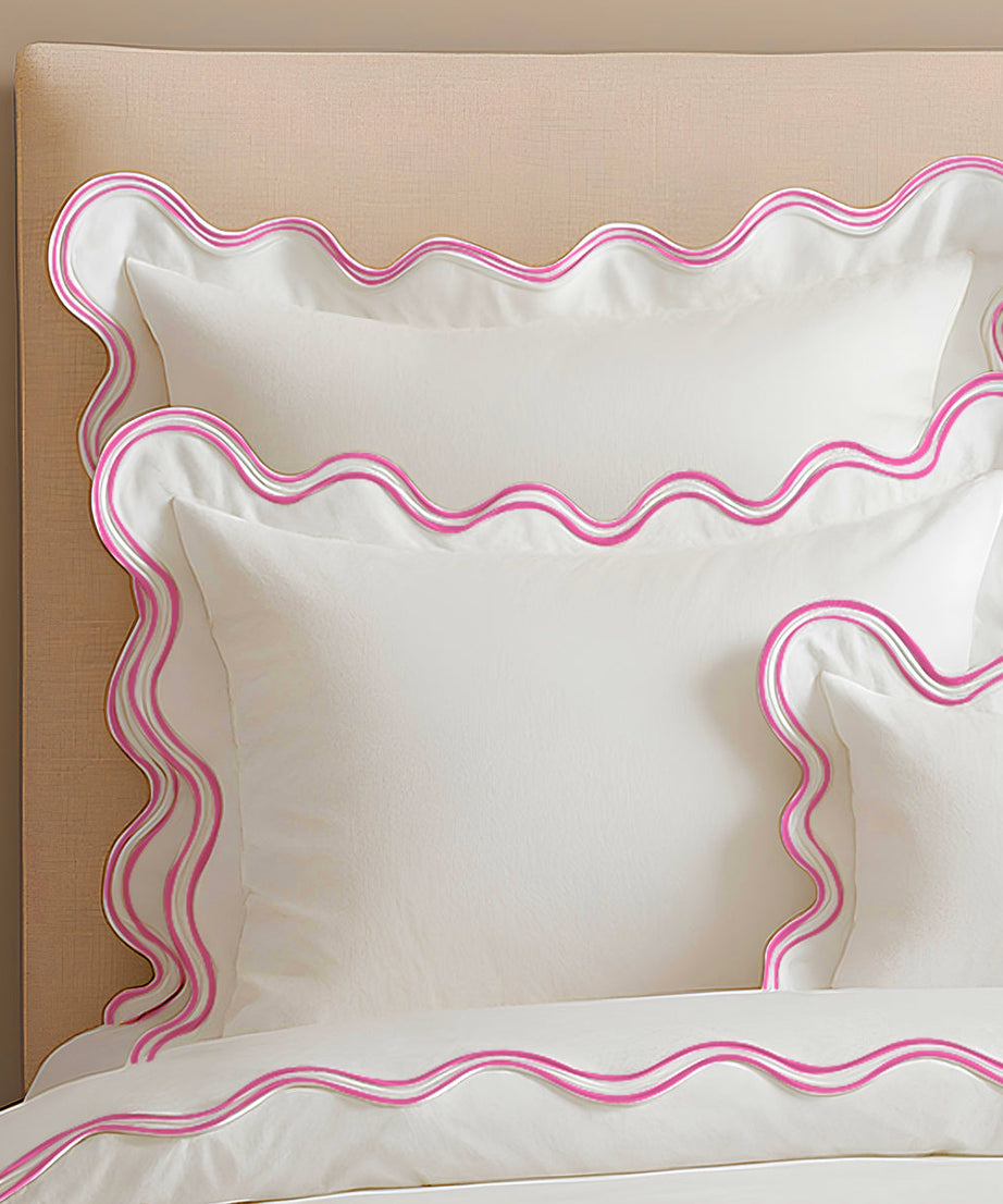 400TC Cotton Sateen Luxurious Double Scalloped Duvet Cover Set
