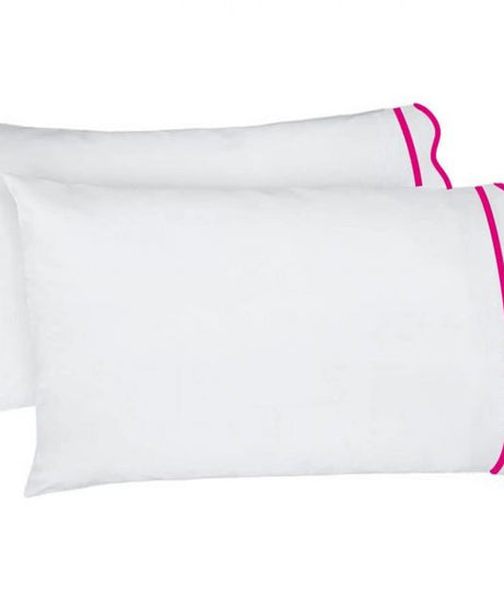 400TC Cotton Scallop Embroidery & Border Sateen Solid Sheet Set