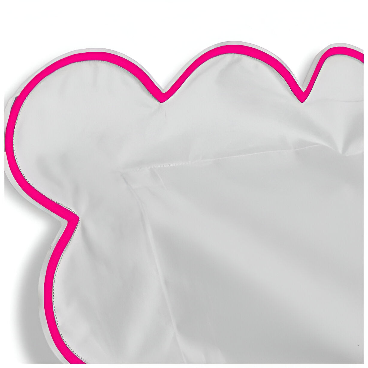 400TC Cotton Scallop Embroidery Sateen Solid Duvet Cover Set
