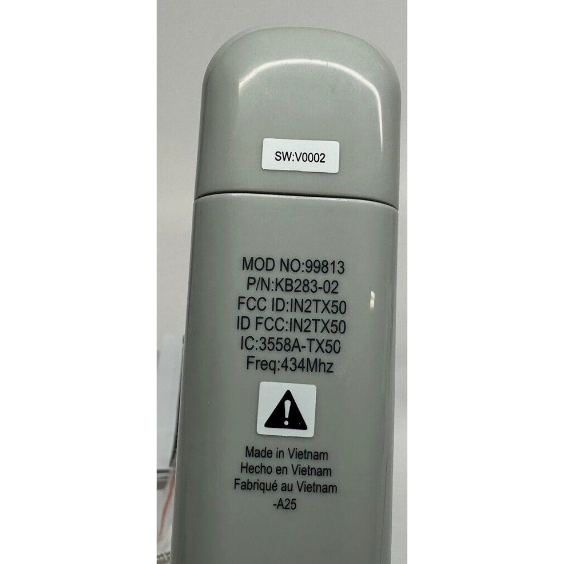 Substitute for Hunter 99813 IN2TX50 Ceiling Fan Remote Control - KB283-02 [99770]