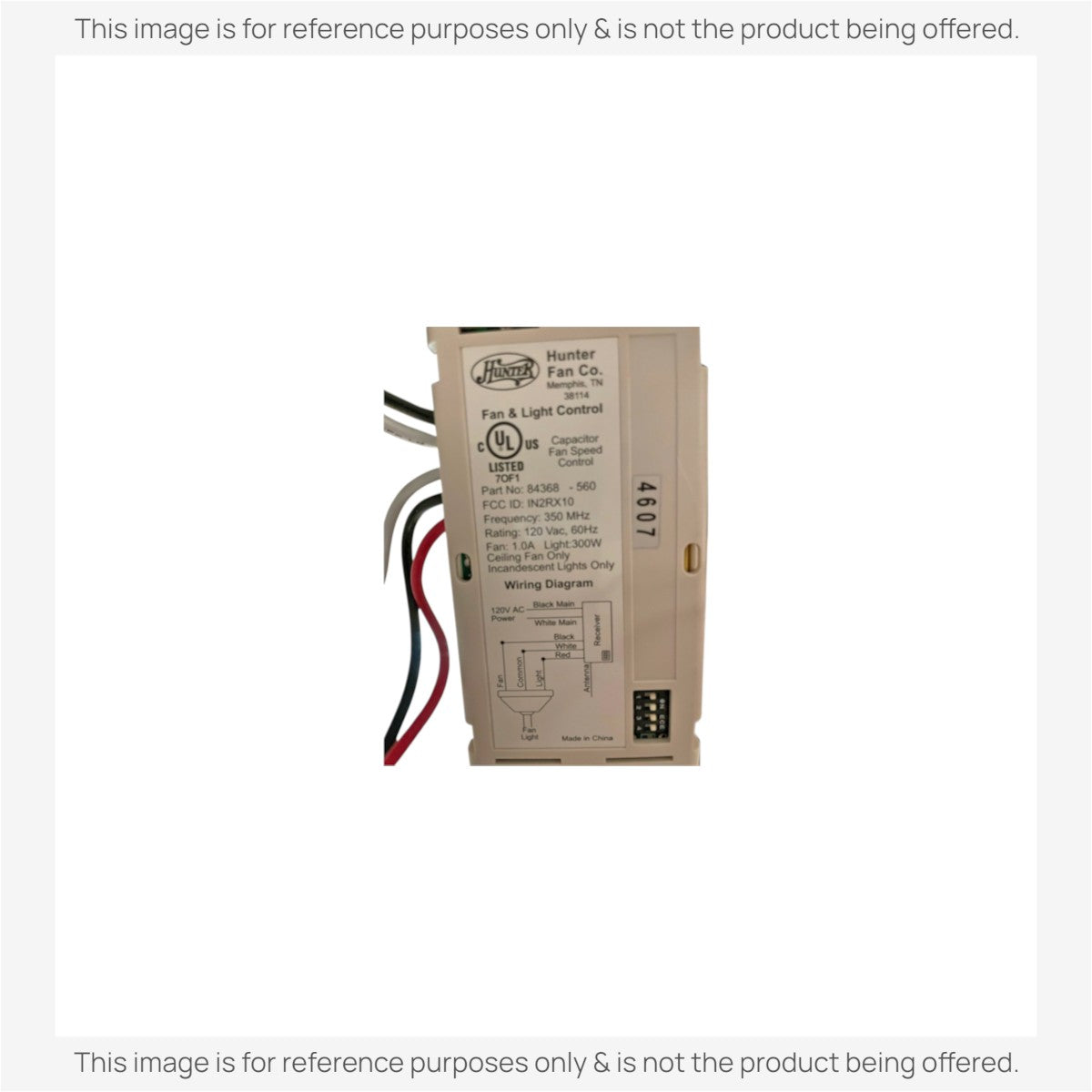 Anderic Substitute Kit for Hunter IN2RX10 84368-560 Ceiling Fan Receiver [63T-AC83T-KIT]