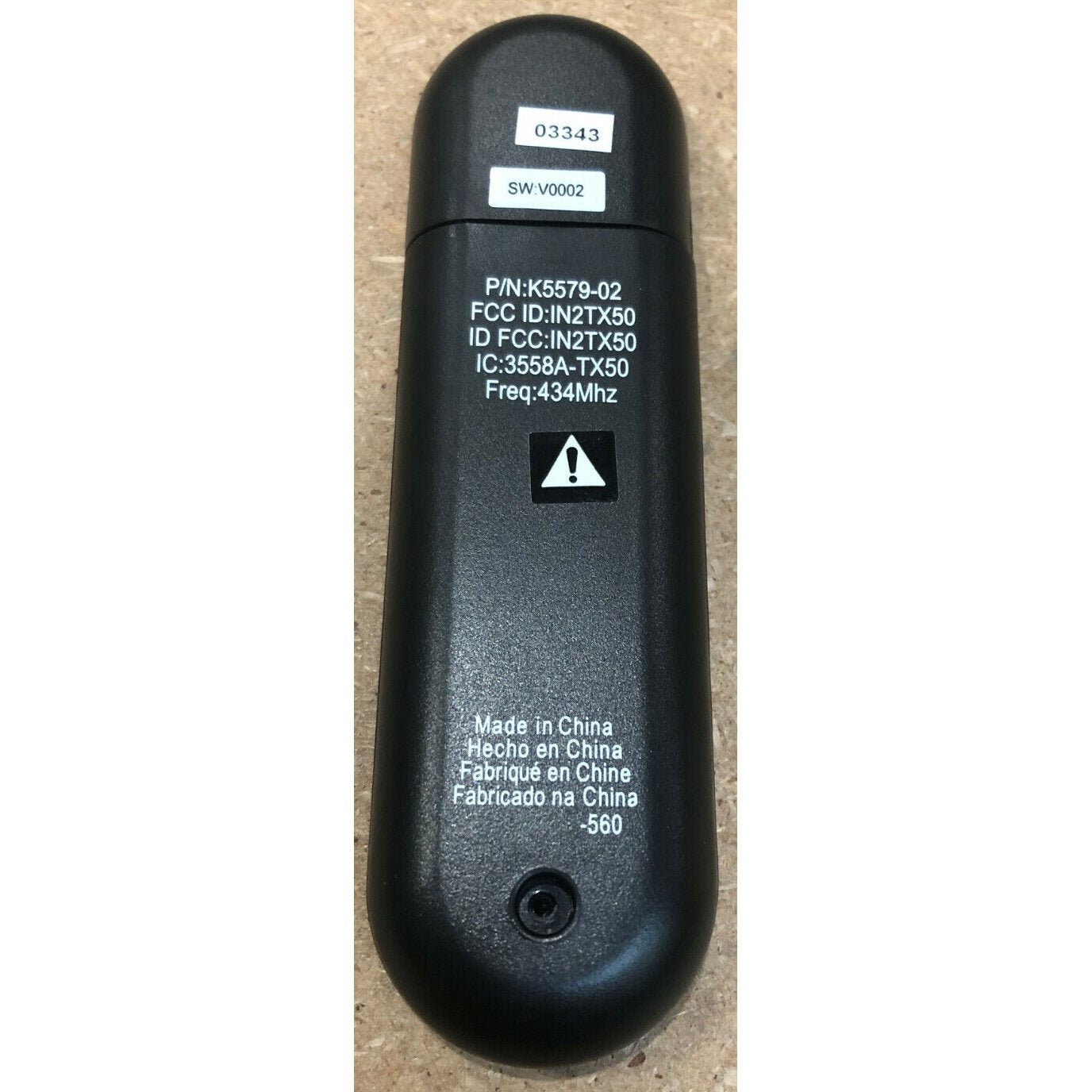 Substitute for Hunter K5579-02 IN2TX50 Ceiling Fan Remote Control [99770]