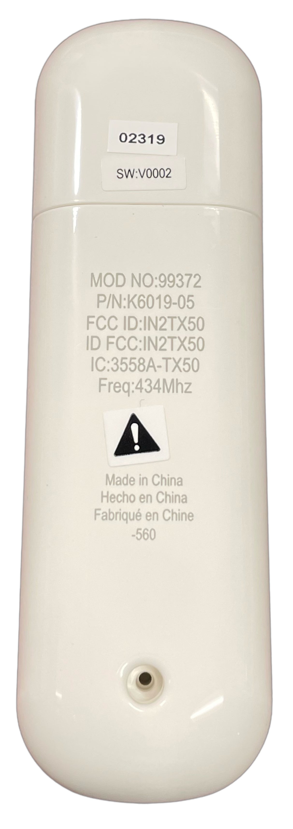 Substitute for Hunter 99372 IN2TX50 Ceiling Fan Remote Control [99770]