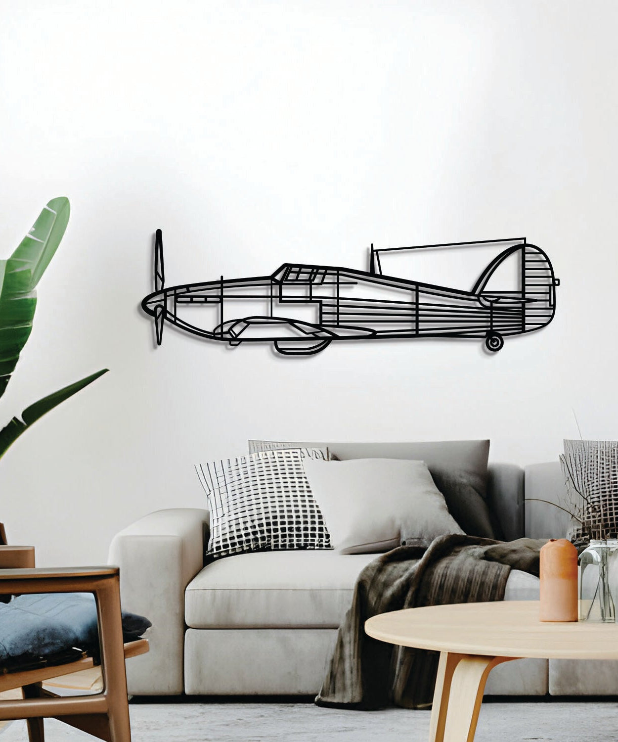 Hurricane Mk I Metallflugzeug-Wandkunst - NCP0572