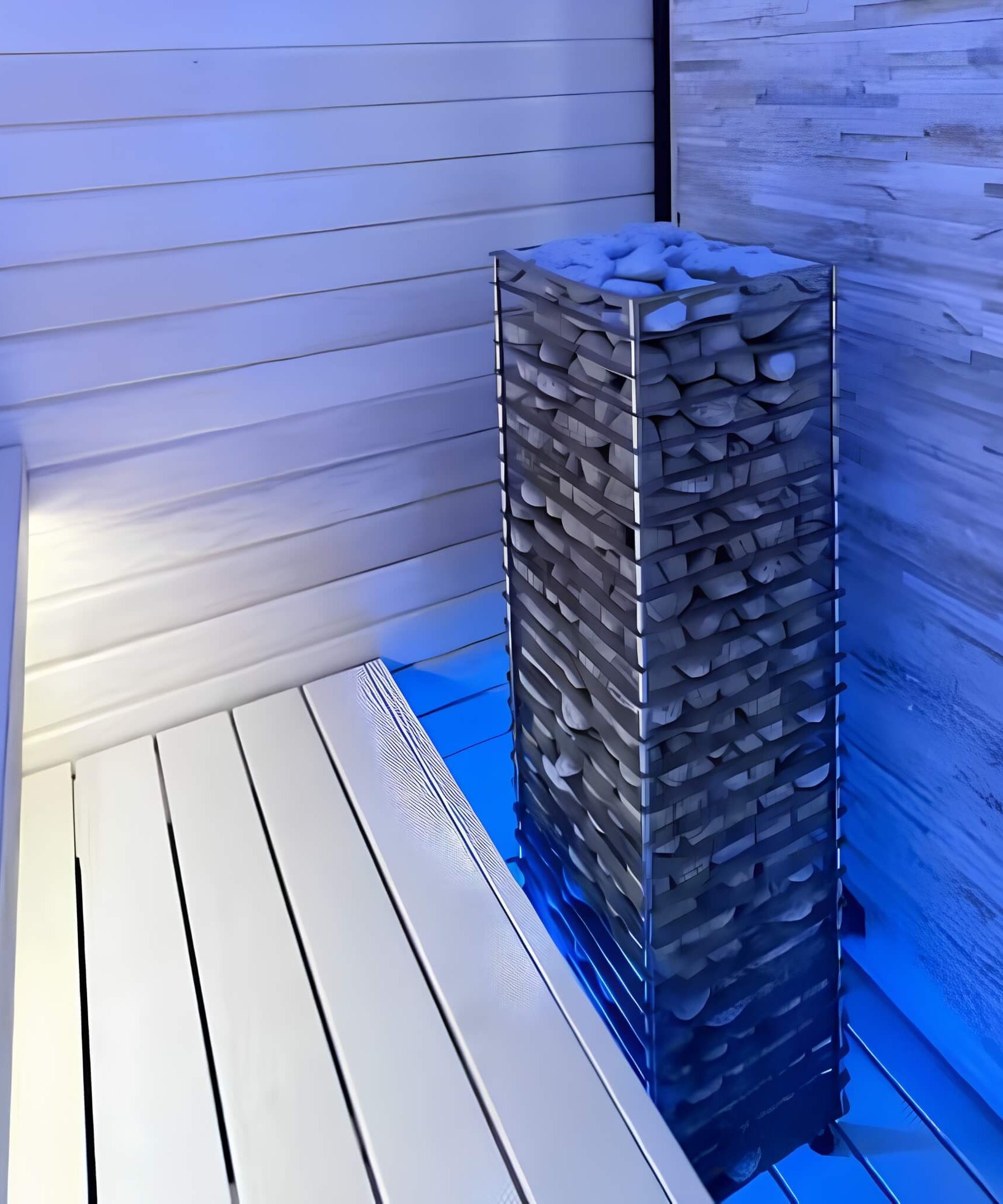 Huum Cliff Slim Electric Stainless Steel Sauna Heater With Digital Controller & Sauna Stones (SAK48752)