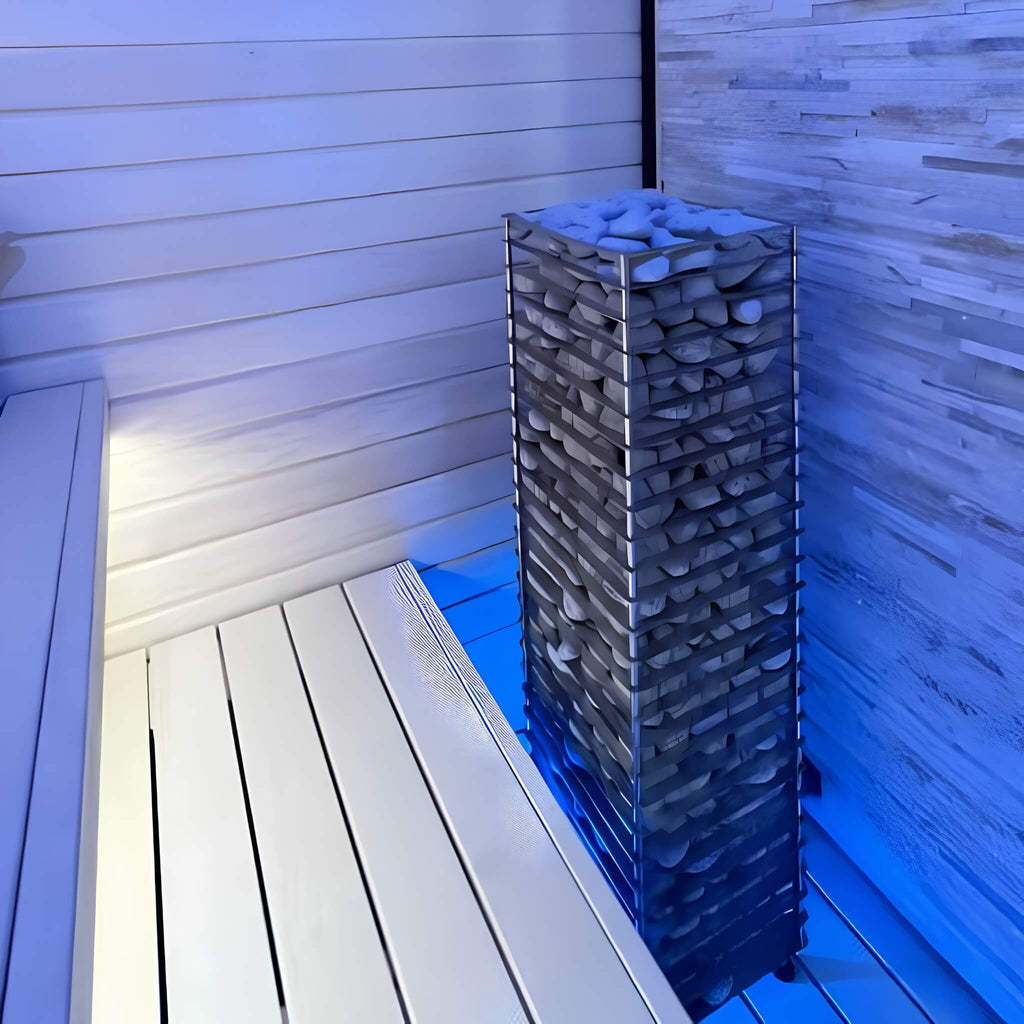 Huum Cliff Slim Electric Stainless Steel Sauna Heater With Digital Controller & Sauna Stones (SAK48752)