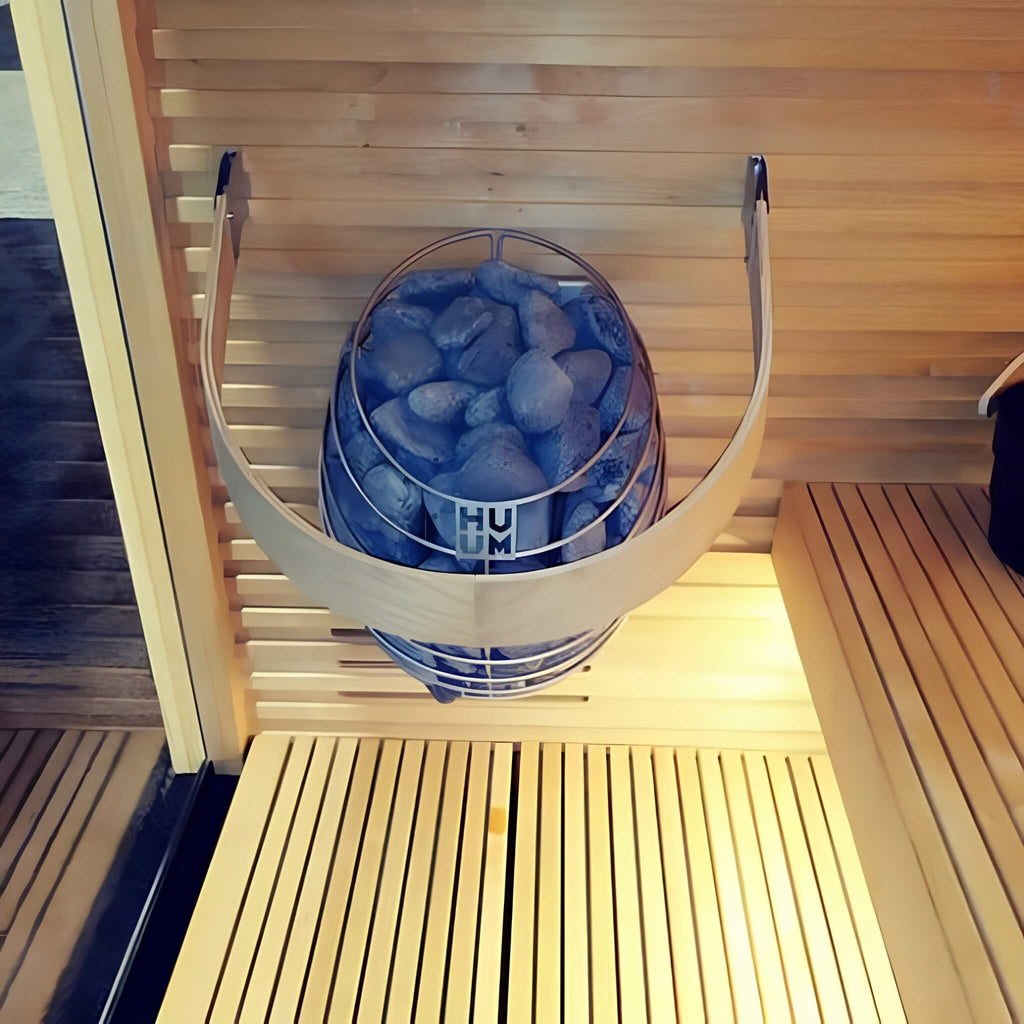 Huum Drop 240V SGS Listed Wall Mount Sauna Heater With UKU Digital Controller & Sauna Stones (SAK43120)