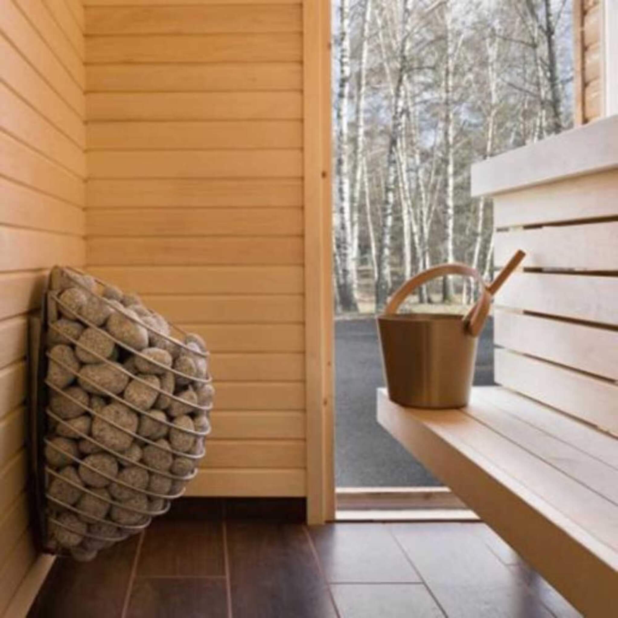 Huum Drop 240V SGS Listed Wall Mount Sauna Heater With UKU Digital Controller & Sauna Stones (SAK43120)