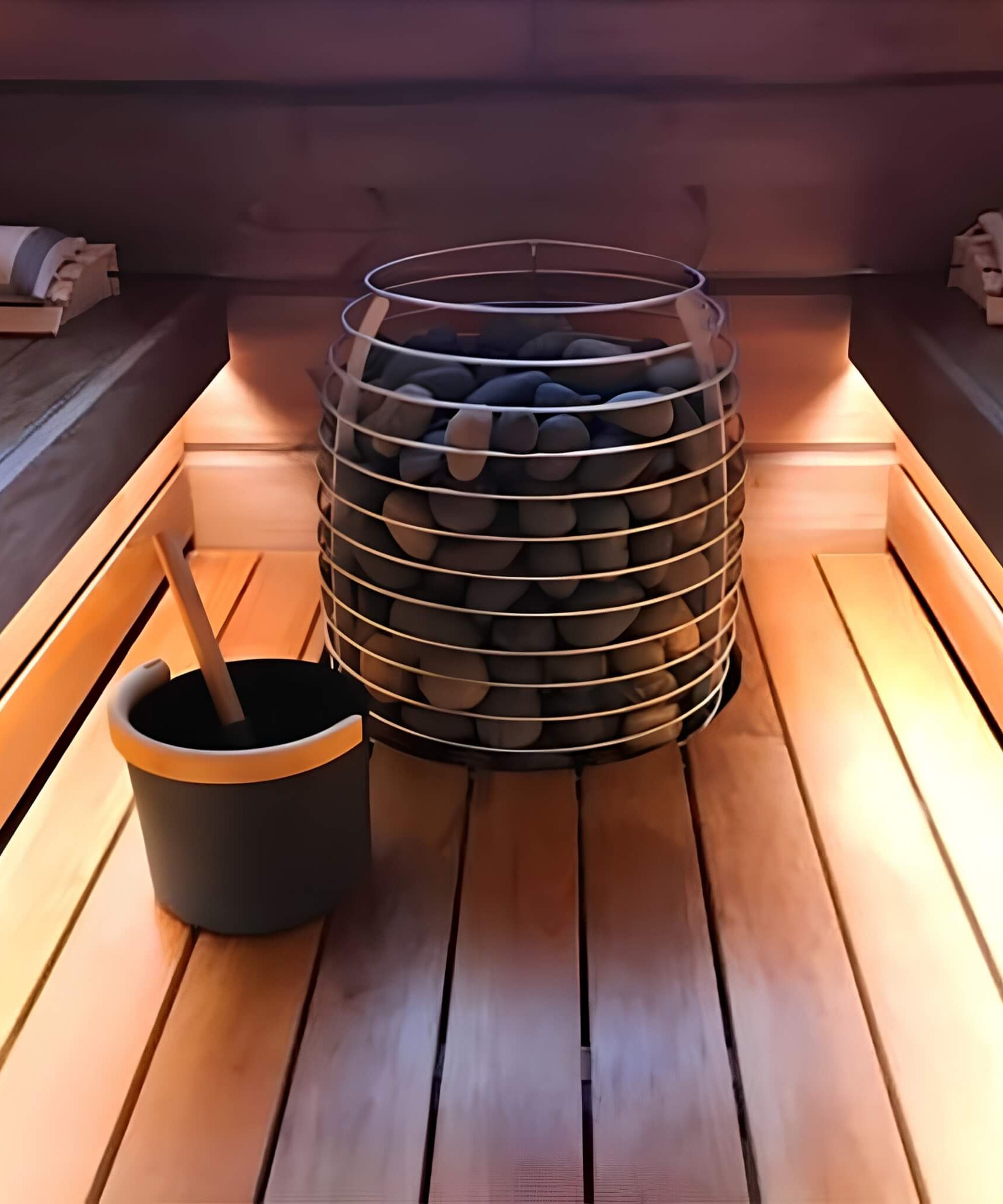 Huum Hive Premium Floor-Mounted Sauna Heater With UKU Control, Extension Box & Sauna Stones (SAK61250)
