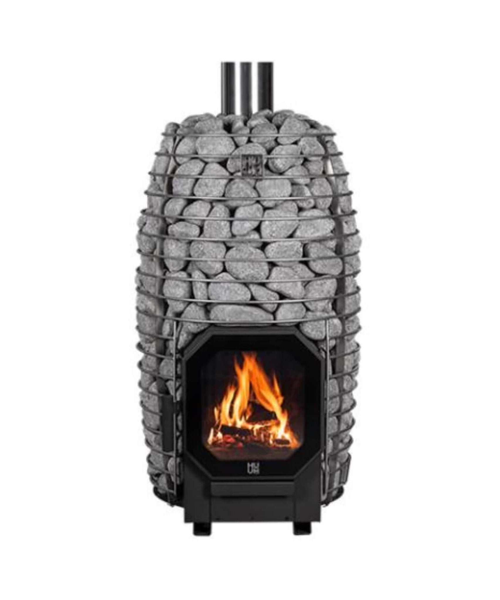 Huum Hive Flow LS 9.8KW Wood-Burning Sauna Stove With Firebox Extension & Sauna Stones [H1016012] (SAK53412)