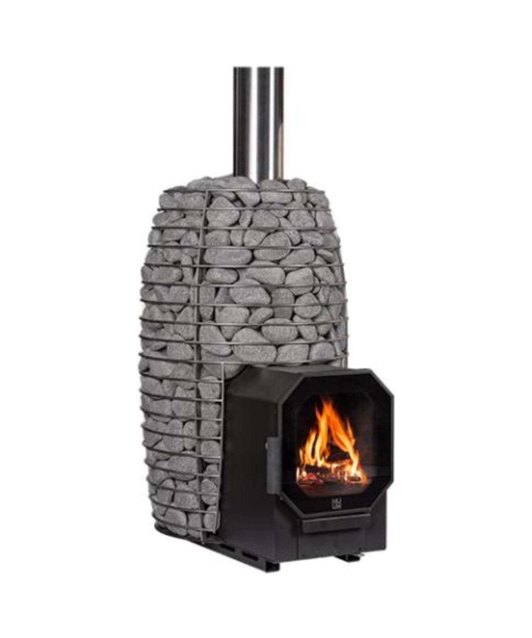 Huum Hive Flow LS 9.8KW Wood-Burning Sauna Stove With Firebox Extension & Sauna Stones [H1016012] (SAK53412)
