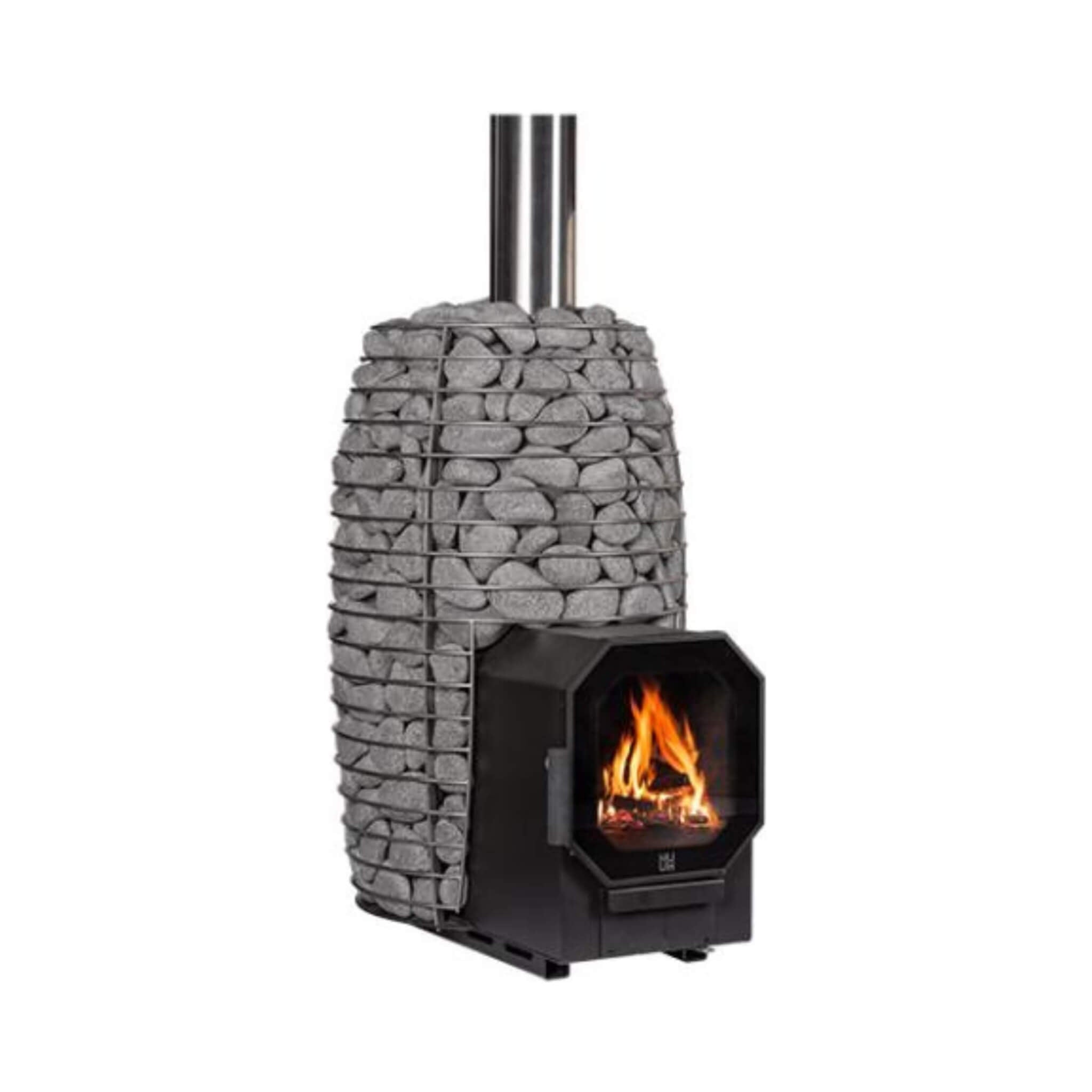 Huum Hive Flow LS 9.8KW Wood-Burning Sauna Stove With Firebox Extension & Sauna Stones [H1016012] (SAK53412)