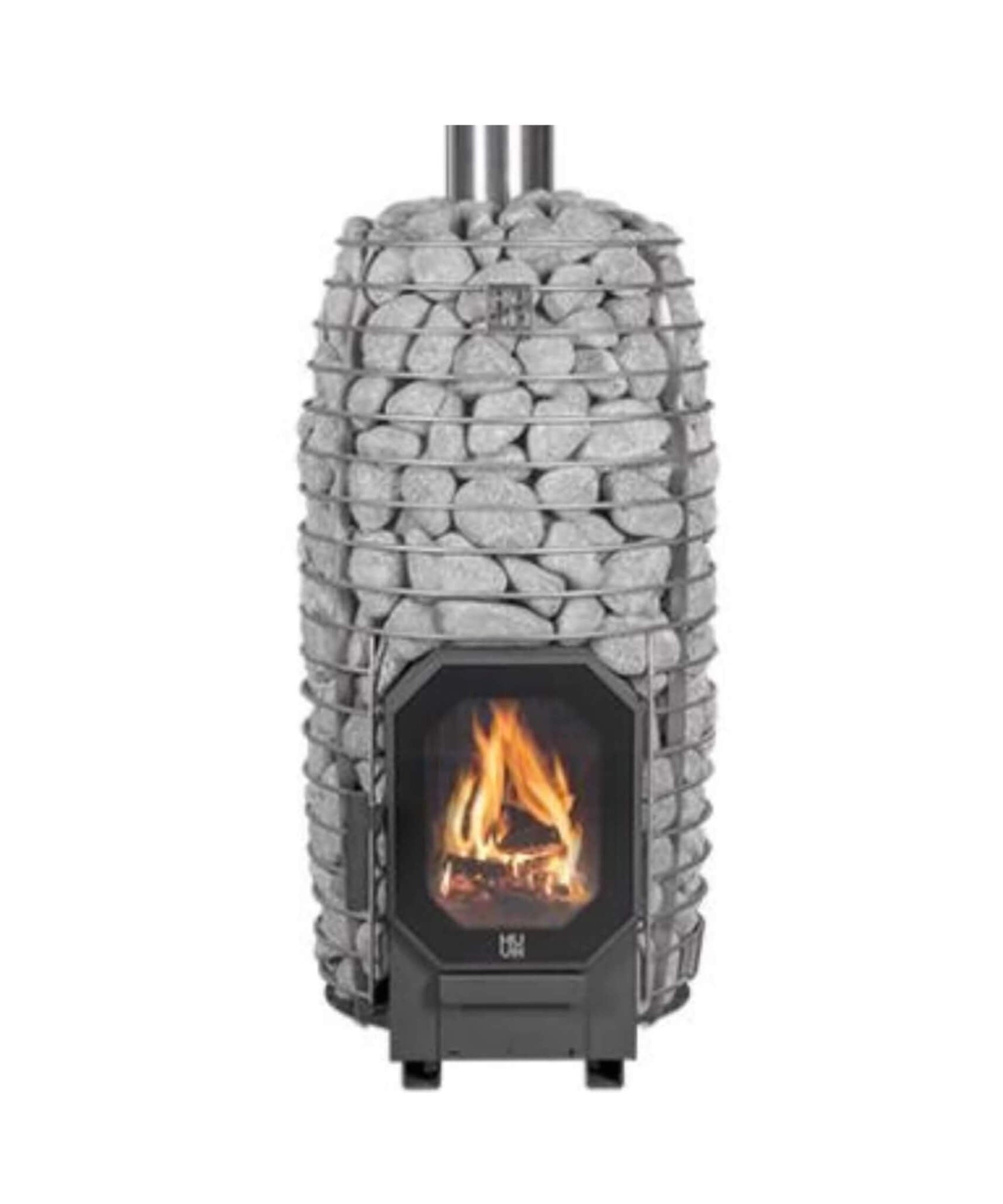 Huum Hive Flow Mini LS 8.5KW Wood-Burning Sauna Stove With Firebox Extension & Sauna Stones [H1018012] (SAK60257)