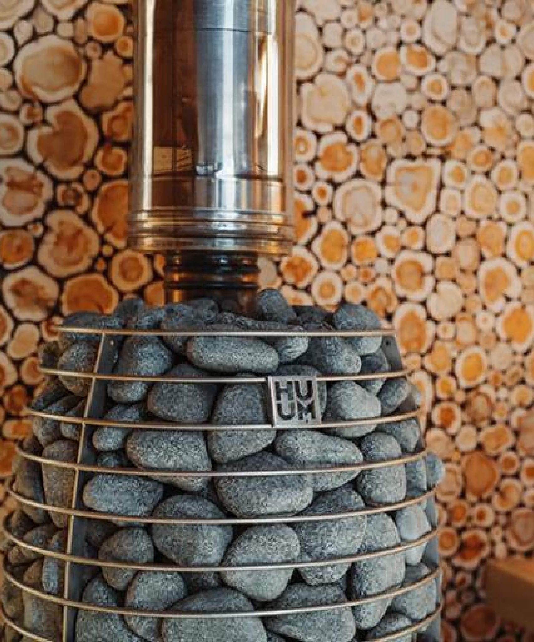 Huum Hive Flow 9.8KW Wood-Burning Sauna Stove With Sauna Stones [H1015012] (SAK85179)