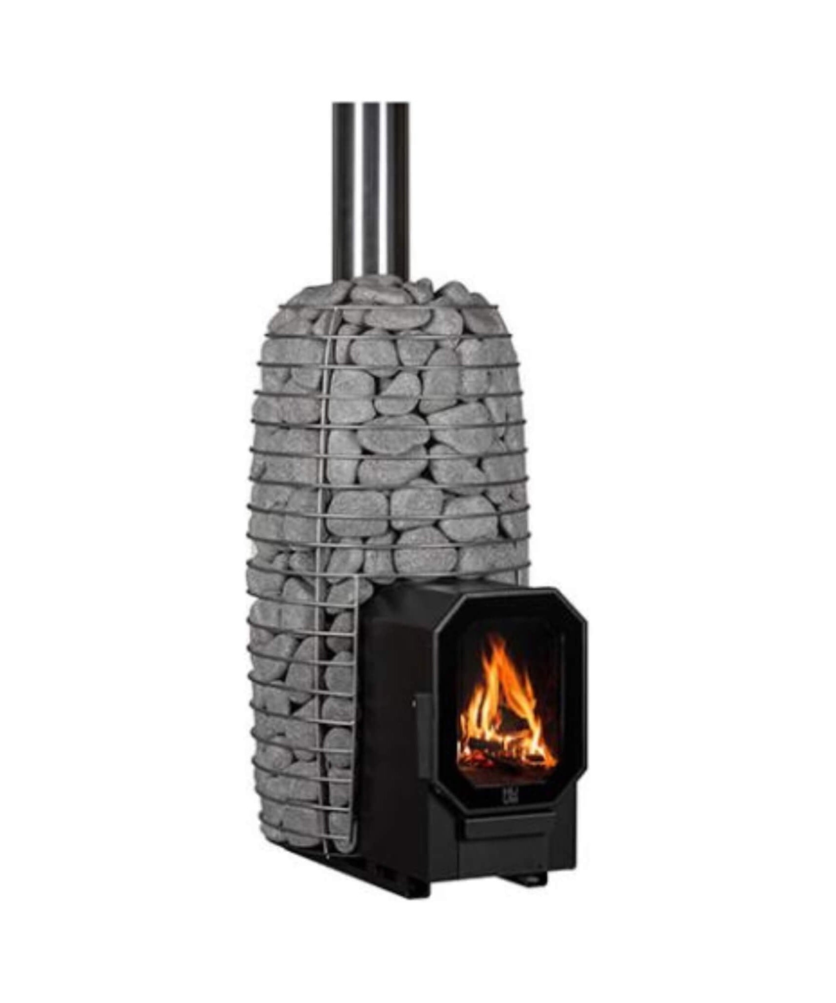 Huum Hive Flow Mini LS 8.5KW Wood-Burning Sauna Stove With Firebox Extension & Sauna Stones [H1018012] (SAK60257)
