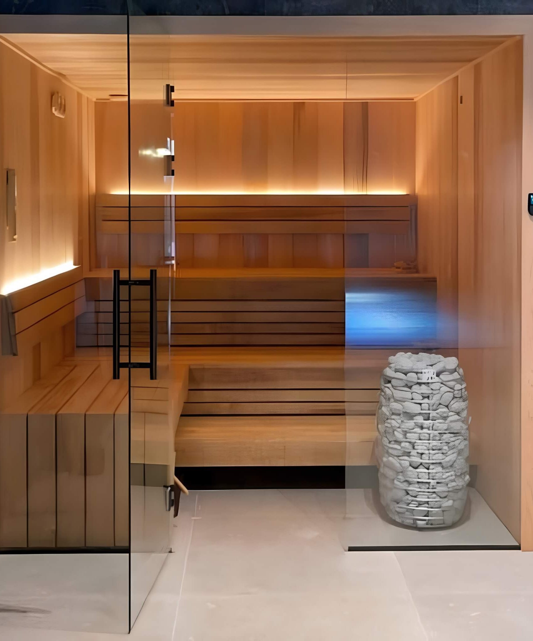 Huum Hive Mini Floor Mount Traditional Steel Sauna Heater With Digital Controller & Sauna Stones (SAK91438)