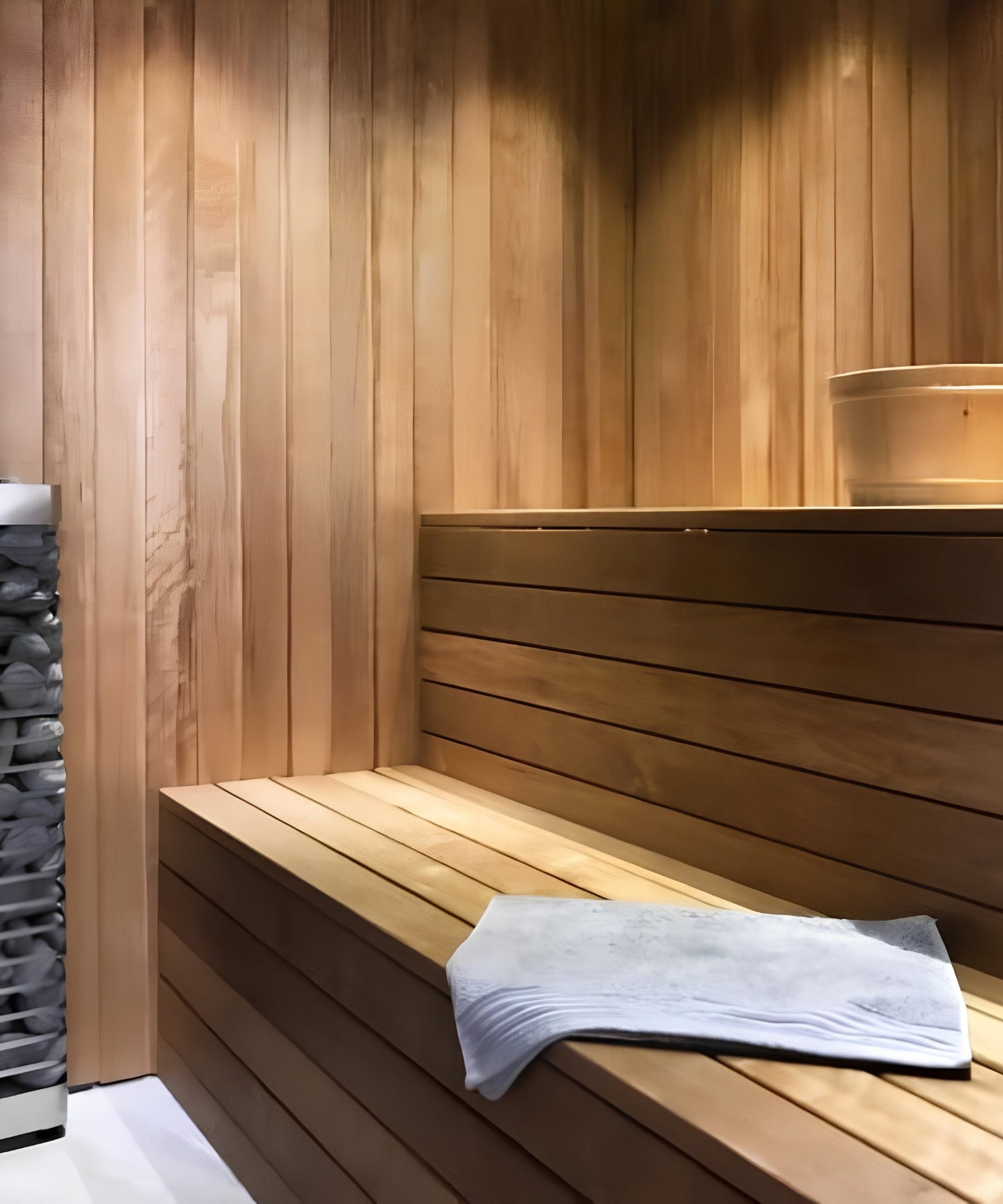 Huum Steel Mini Series 4 Stainless Steel Wall Mount 3.5KW Sauna Heater With Digital Controller & Sauna Stones (SAK91573)