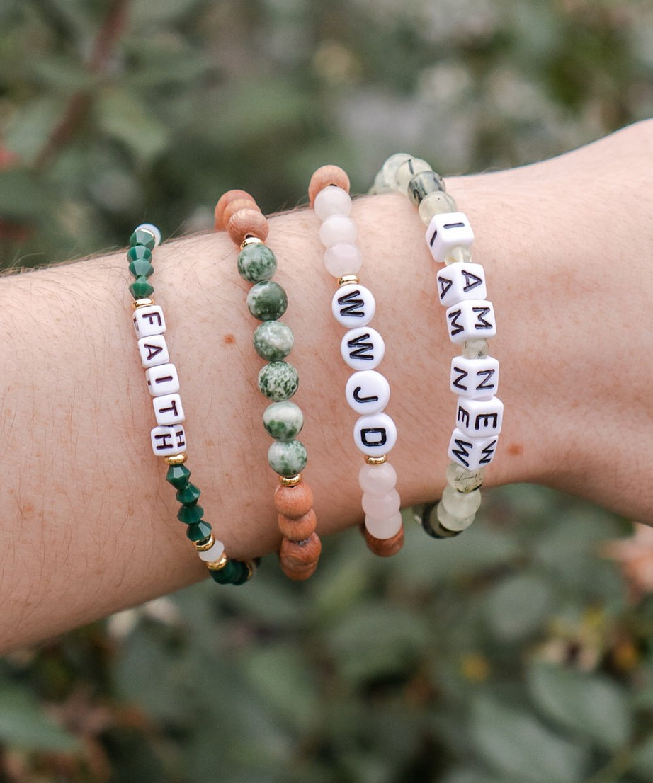 I Am New Letter Bracelet